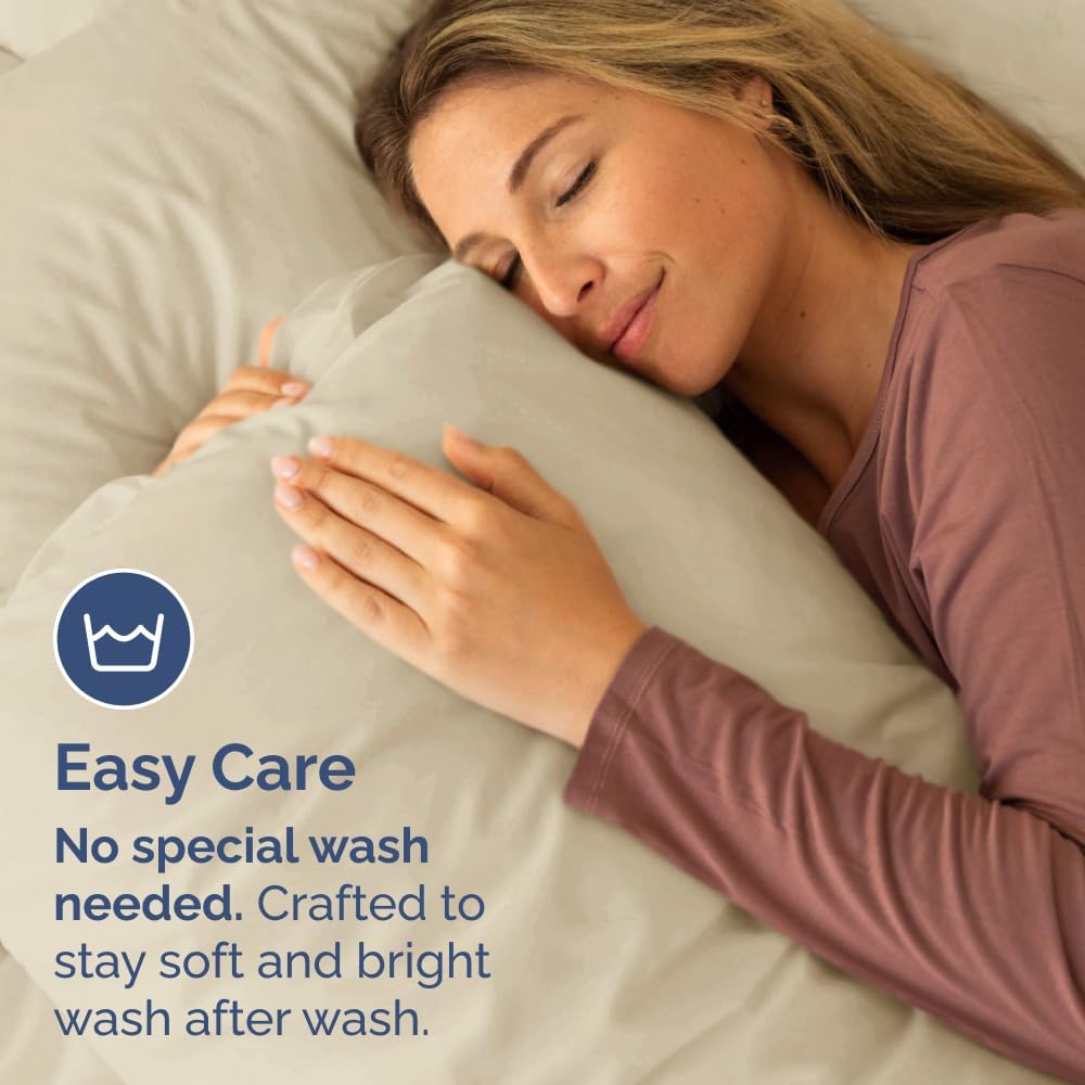 Standard Pillow Cases Set of 8 - Ultra Soft Hotel Quality Pillowcase Covers - Comfy, Cozy & Wrinkle Free - Shrink, Stain and Fade Resistant - Machine Washable Pillow Protectors - 8 Piece Set - Cream