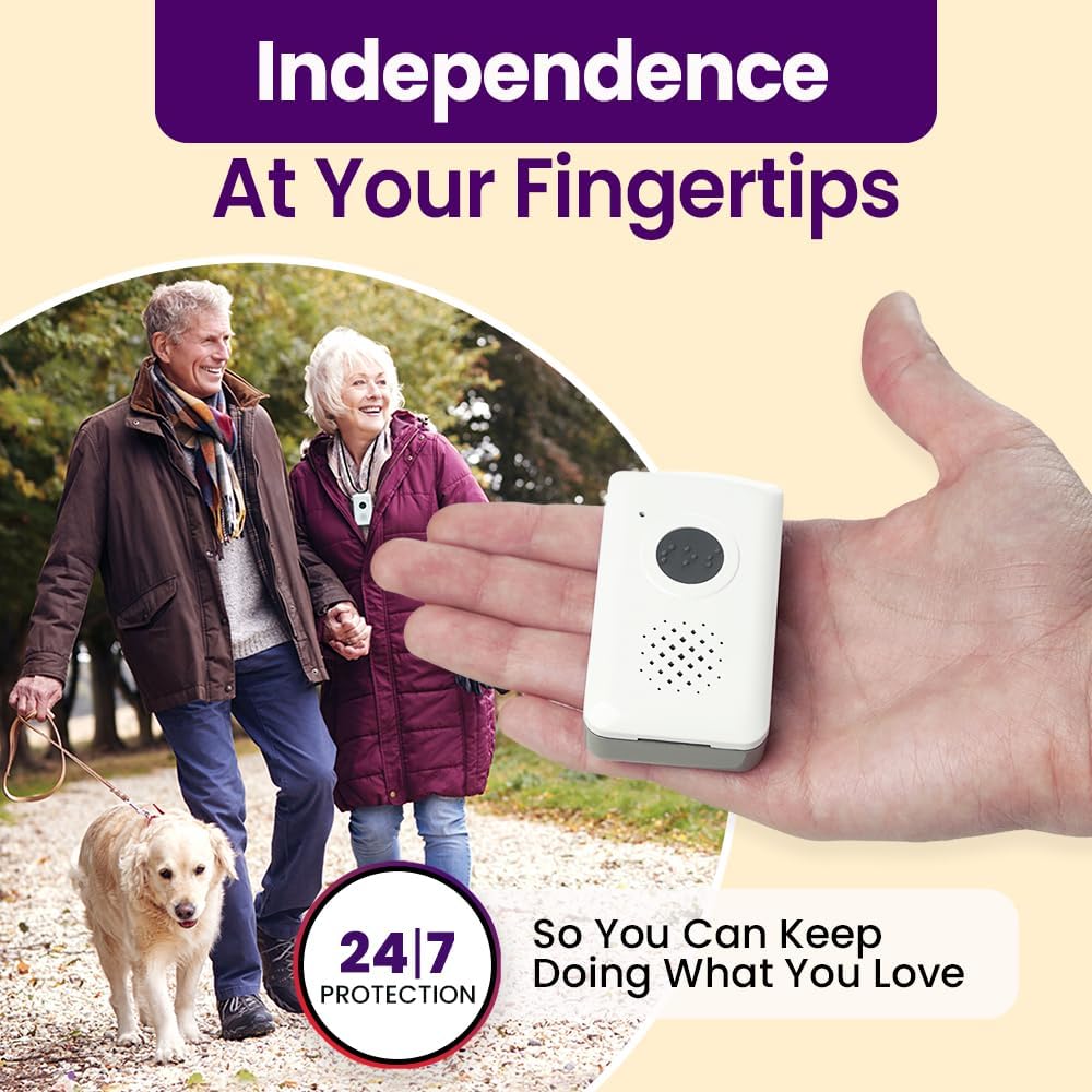 Medical Guardian MGMobile | Medical Alert Device for Seniors | Emergency Call Button, 24/7 Monitoring, Step Counter, GPS Tracking, Water-Resistant | Monthly Subscription Required | White