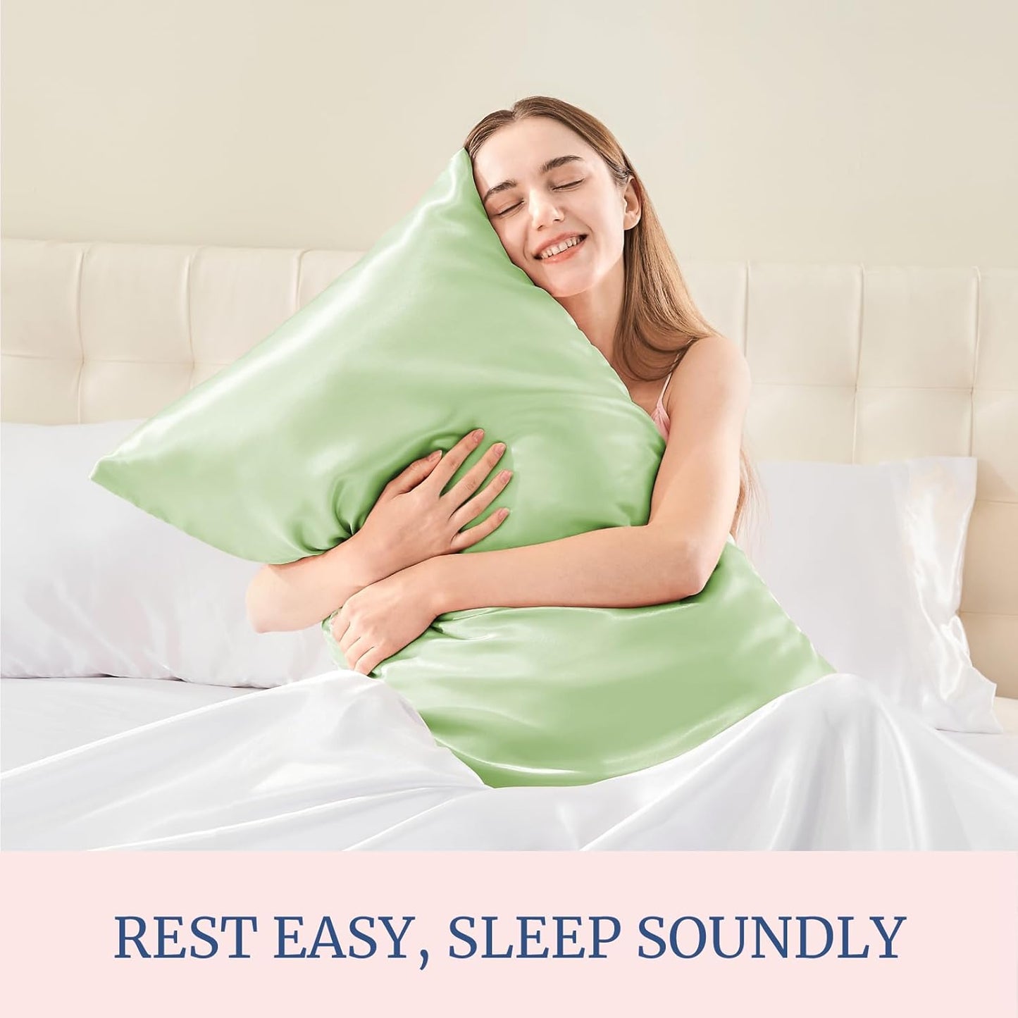 BEDELITE Satin Pillowcase for Hair and Skin, Super Soft Similar to Silk Pillow Cases 4 Pack with Envelope Closure, Cooling Pillowcases for Women Men (20"x40" King Size, Gleam)