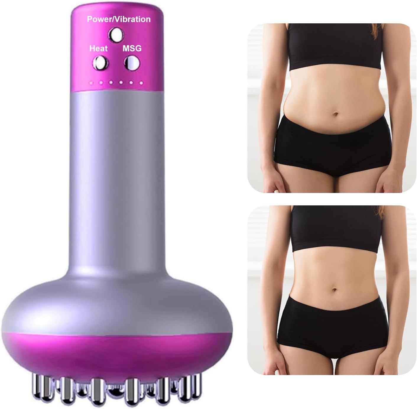 Lymphatic Drainage Massager，Help Reduce Stretch Mark, Cellulite, for Belly、 Neck、 Leg 、Hip Arm ，Improves Absorption of Skincare Body Oil Serum, Stretch Mark Creams and Stretch Mark Lotions