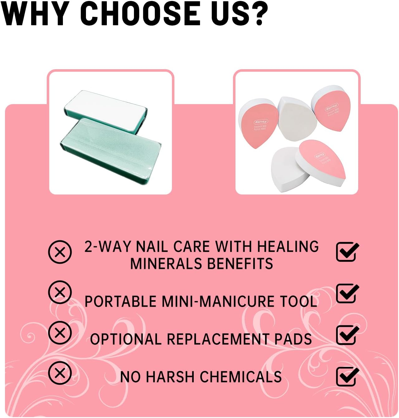 Nail Files and Buffers for Natural Nails Smooth and Polish Gel Surface 400/600/4000 Grit (A-Drop)