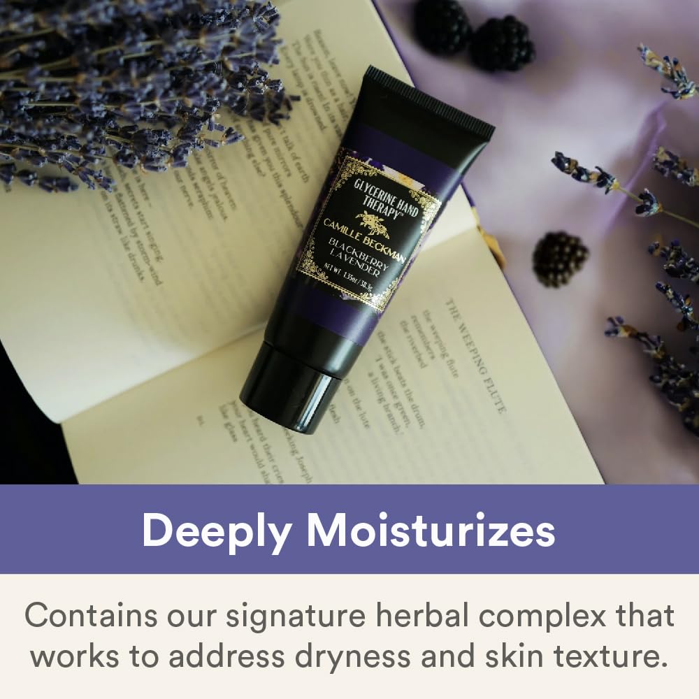 Camille Beckman Hand and Body Duet Set, Silky Body and Glycerine Hand Cream, Blackberry Lavander