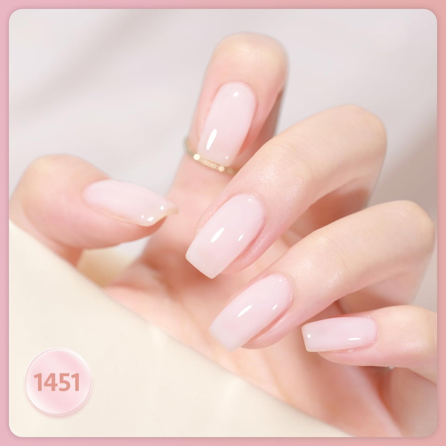 GAOY Jelly Gel Nail Polish Set of 6 Colors Pink White Nude Sheer Gel Polish Kit for Salon Manicure and Nail Art DIY at Home