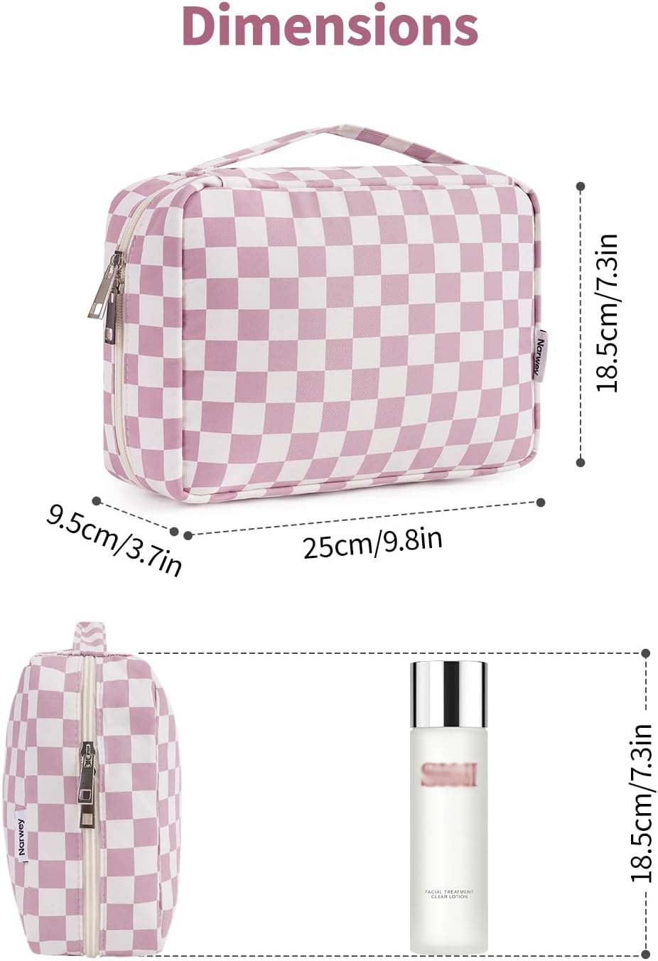 Narwey Small Hanging Travel Toiletry Bag for Women, Travel Bag for Toiletries, Makeup Bag Organizer Cosmetic Bags Make Up Bags for Girls