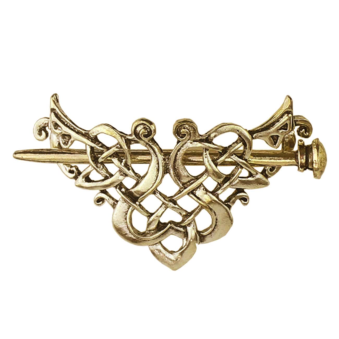 Tinsow Silver Celtic Hair Slides, Creative Minimalist Hair Barrettes and Claws for Women - Hair Accessories (Style C H -New)