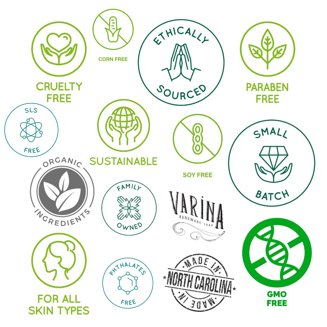 Varina Natural Tobacco Trail Bar Soap - Gentle Cleansing for Sensitive Skin, Earthy Scents - 3 Pack