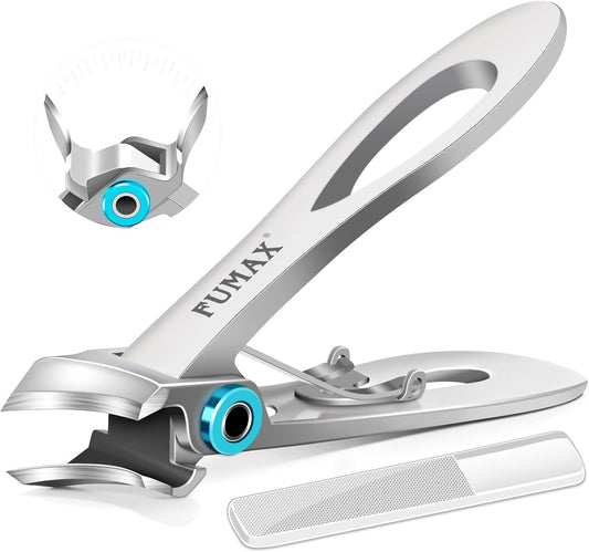 Toenail Clippers for Men Thick Toenails, Large Mens Toe Nail Clippers for Thick Nails for Seniors with Wide Opening, Heavy Duty Slanted Nail Clippers Fingernail Clipper with Long Handle Gifts for Men