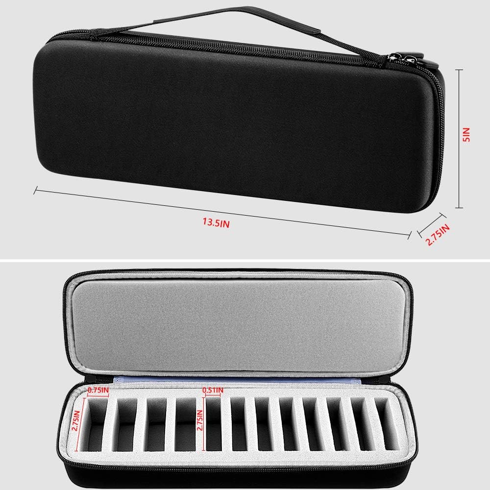 Comecase Grooming Clipper Blade Case Holder Organizer - Hard Travel Carrying Storage Holds 12 Blades - Upgrade