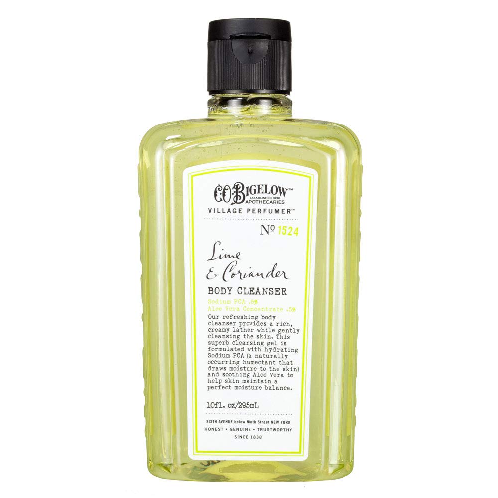 C.O. Bigelow Lime Coriander Body Wash, Village Perfumer Moisturizing Body Wash with Aloe Vera, 10 Fl Oz