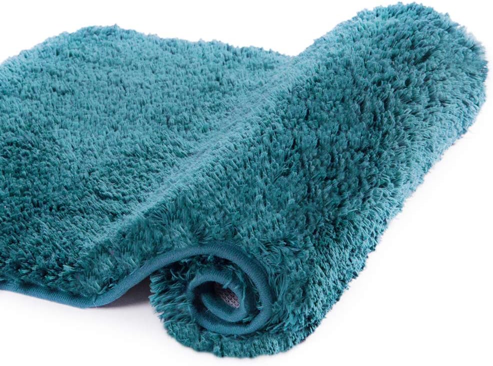 Walensee Large Bathroom Rug (24 x 40, Teal) Extra Soft and Absorbent Shaggy Bath Mat Machine Washable Microfiber Non Slip Luxury Floor Mat