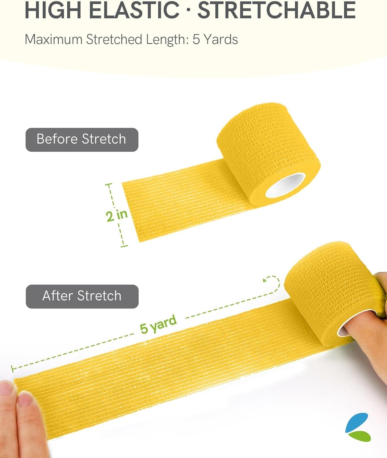 FriCARE Self Adhesive Bandage Wrap, Medical Tape in First Aid Kit, Cohesive Bandages for Wounds Sport Vet, 2 Inches X 5 Yards 16 Rolls, Vivid