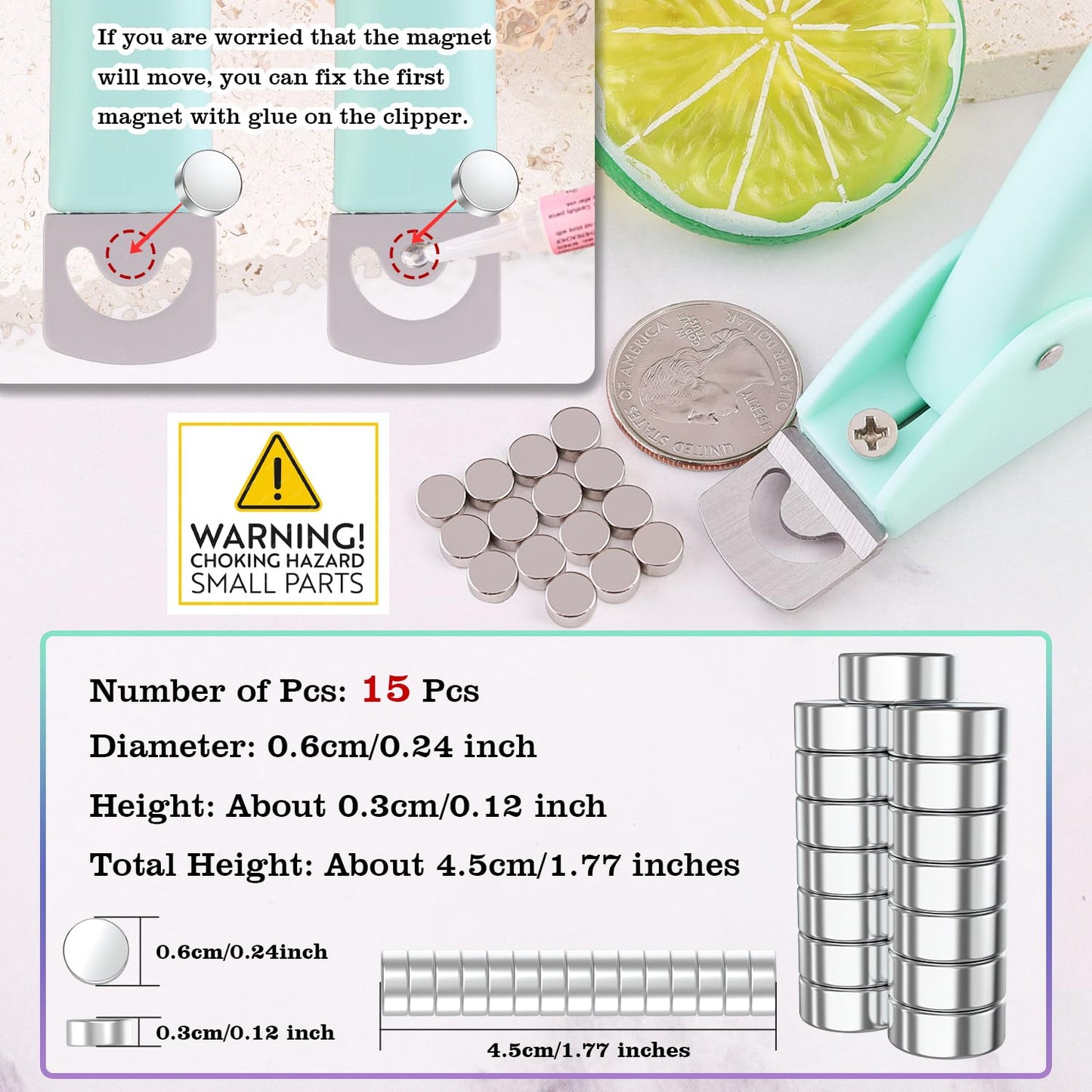 Green Adjustable Nail Clippers with Magnets Sizers for Acrylic Nails, Artificial Fake Nail False Nail Tip Cutter Trimmer Manicure Pedicure Sharp Blade Clip Tool For Salon Home Art Beauty