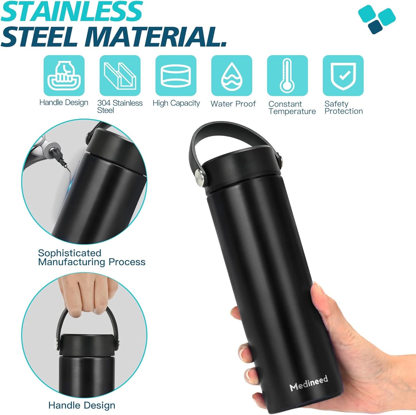 Insulin Cooler Travel Case TSA Approved, Refrigerated Medicine Case with Ice Packs, 60H 3 Pens Medicine Travel Cooler for Diabetes, Medication Organizer for Diabetic Supplies Carrying (Black)