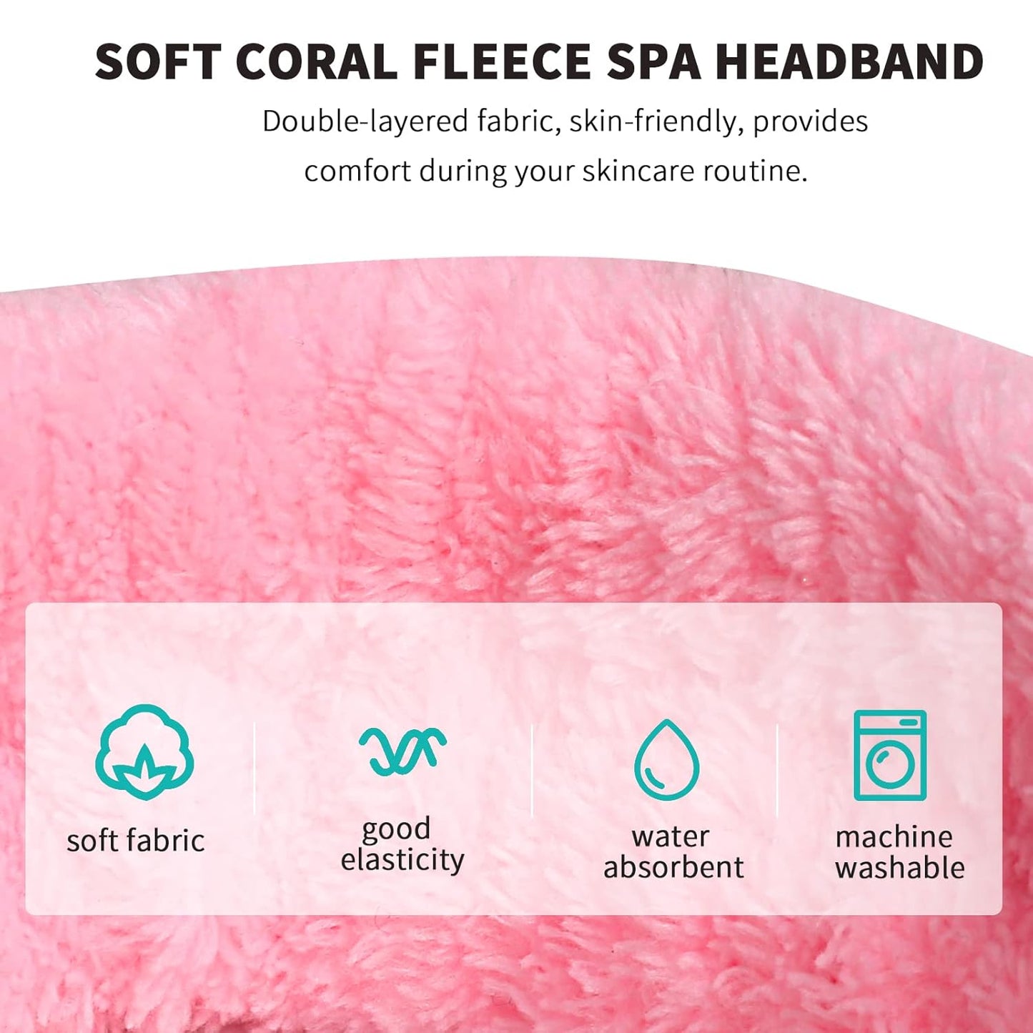 WSYUB 3Pcs Spa Headband, Makeup Headband for Washing Face, Bow Headbands for Women, Fluffy Skincare Headbands Microfiber Bow Knot Hair Band, Pink, Yellow, Dark Blue