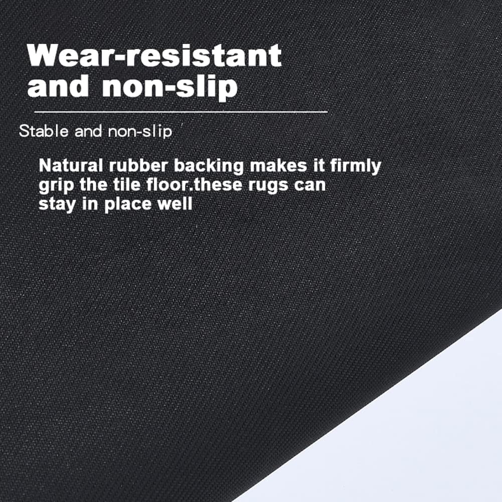 HelloTree 2Pcs Ultra Soft Napa Skin Bath Mat and U-Shaped Toilet Rug, Water Absorbent and Non Slip Shower Bath Rug for Bathroom, Tub and Shower - 20"x32"+20"x24", Khaki