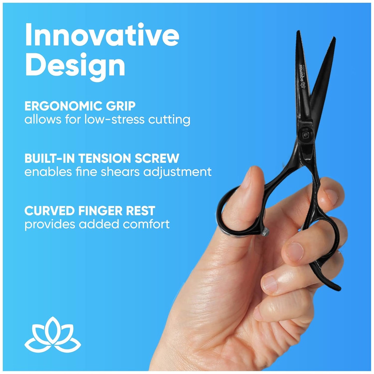 Equinox Razor Edge Series Professional Hair Scissors - 6.5� Premium Japanese Stainless Steel Hair Cutting Scissors, Hair Shears, Hair Razors for Hair Cutting, Barber Accessories & Hair Salon Supplies