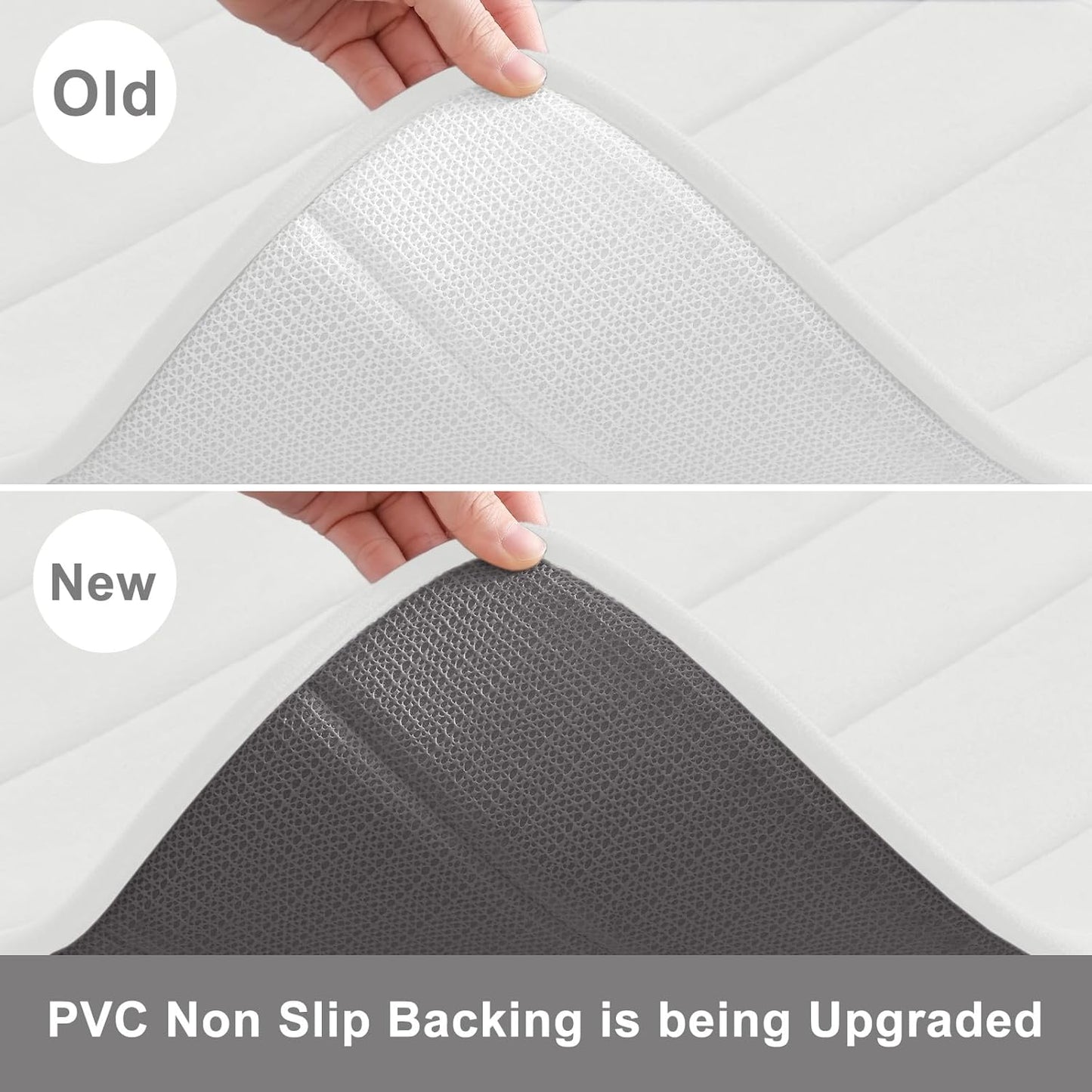 Buganda Memory Foam Bath Mat, 24" x 16", Ultra Soft and Non-Slip Bathroom Rugs, Water Absorbent and Machine Washable Bath Rug for Bathroom, Shower, and Tub, Ivory