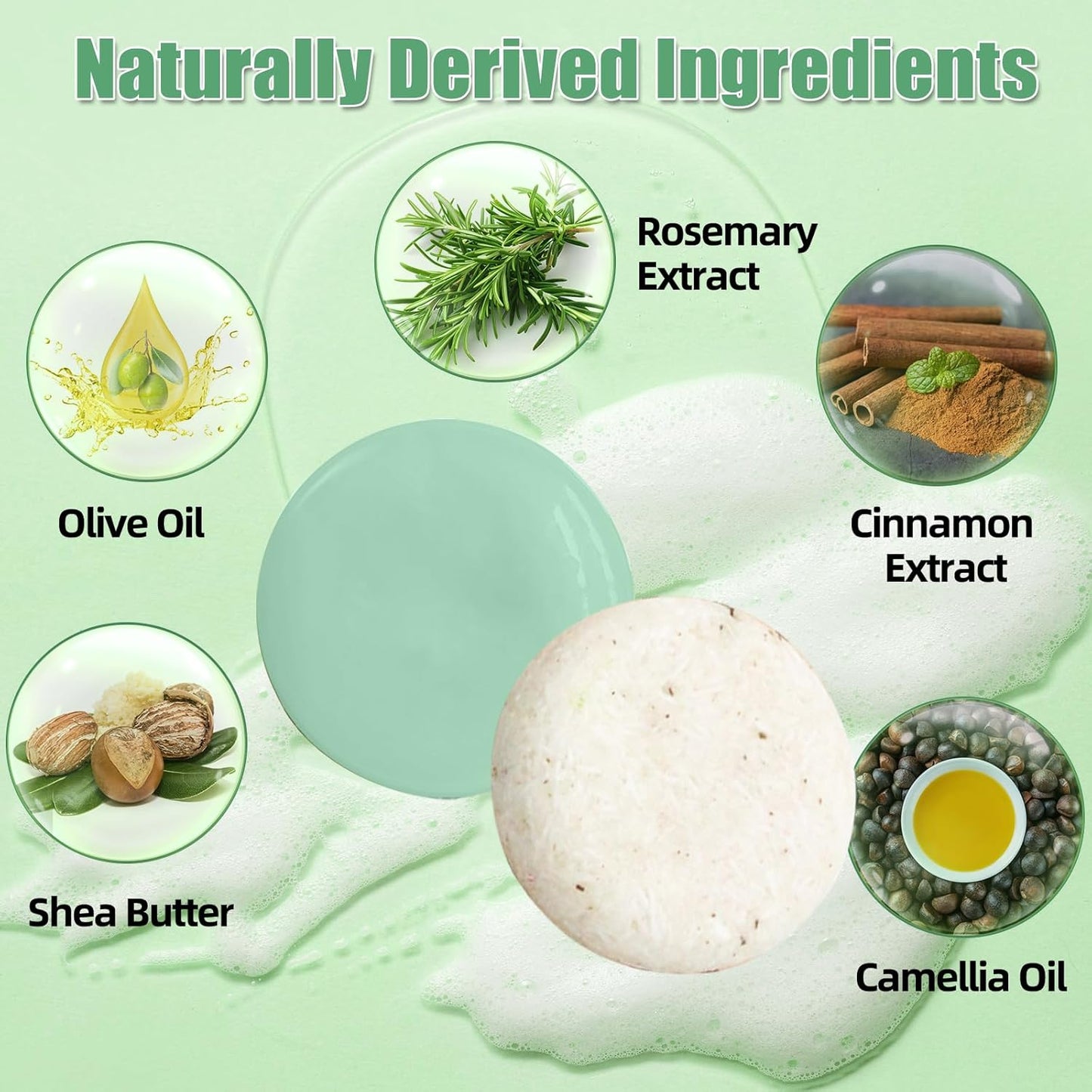 2 Pack Rosemary Shampoo Conditoner Bar Set,Thinning Hair-Volume Shampoo & Conditioner Bar for Men and Women,Hair Thickening & Regrowth Treatment,Hair Growth Soap for Anti-Hair Loss