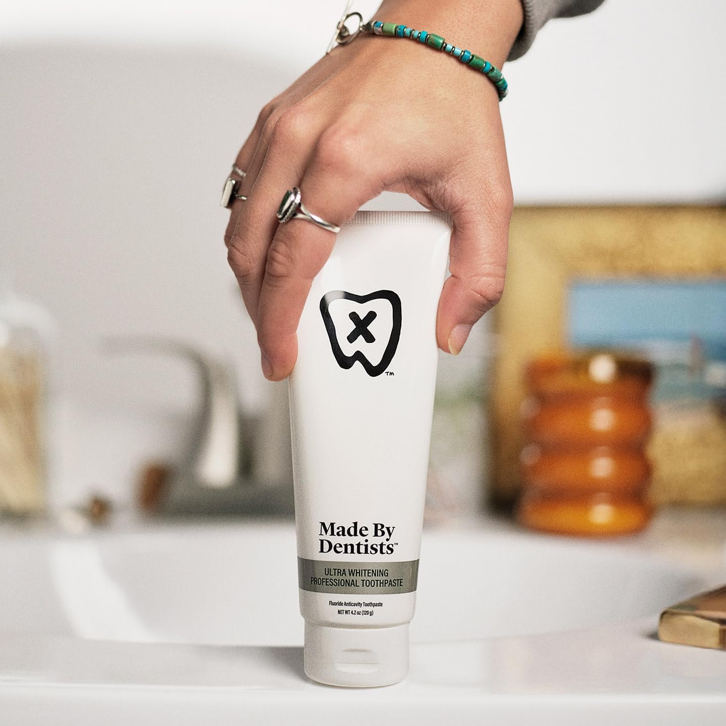 Professional Ultra Whitening Toothpaste - 2 Pack - Sensitive Teeth Whitening Toothpaste with Sodium Fluoride & Hydrogen Peroxide, ADA Approved, Vegan, 2 x 4.2oz