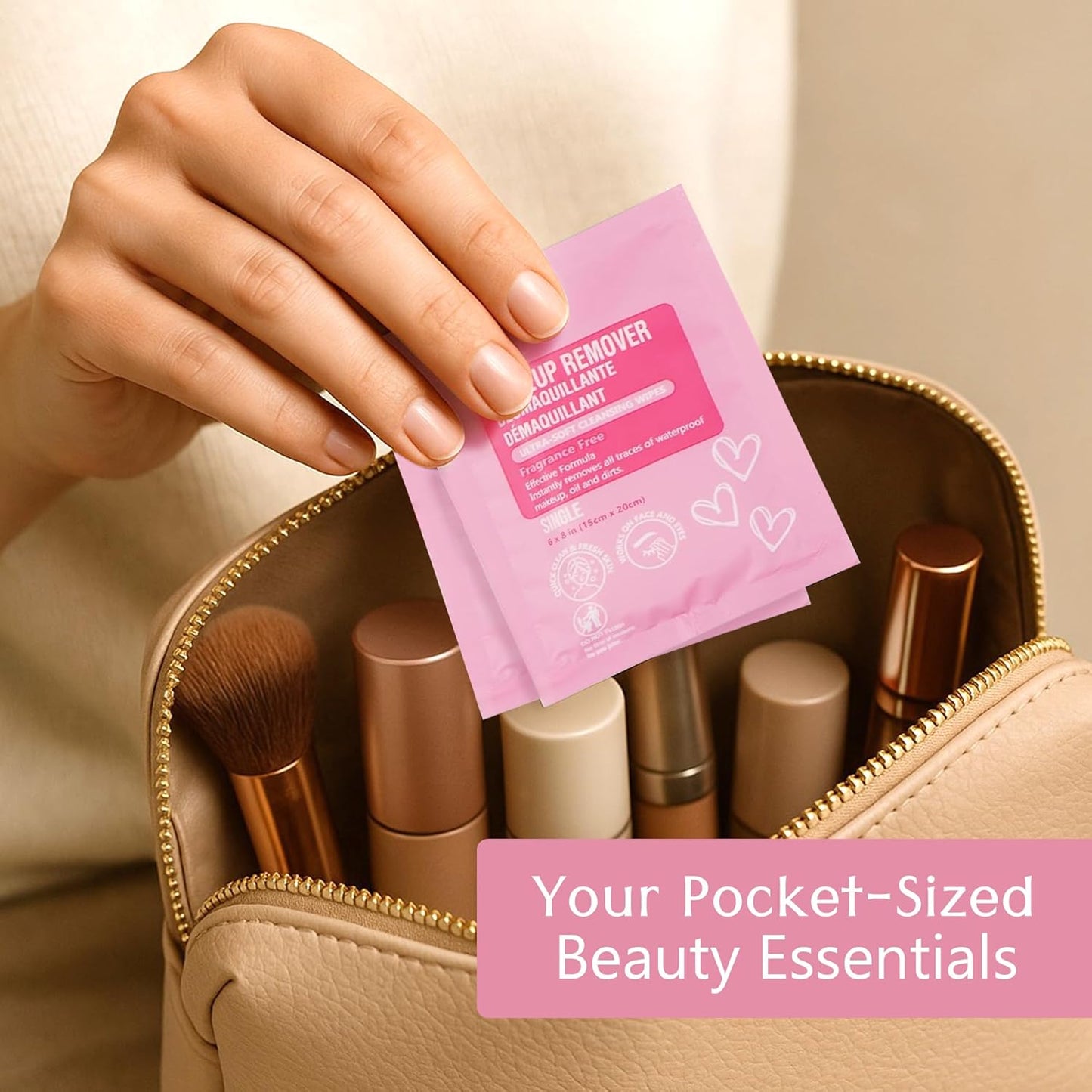 Air Jungles Makeup Remover Wipes Singles Wrapped 30 Pack, 750 Packs, Extra Large 6" x 8", Fragrance-Free, Removes Makeup and Oil, Ultra Soft Cleansing Wipes, Alcohol Free