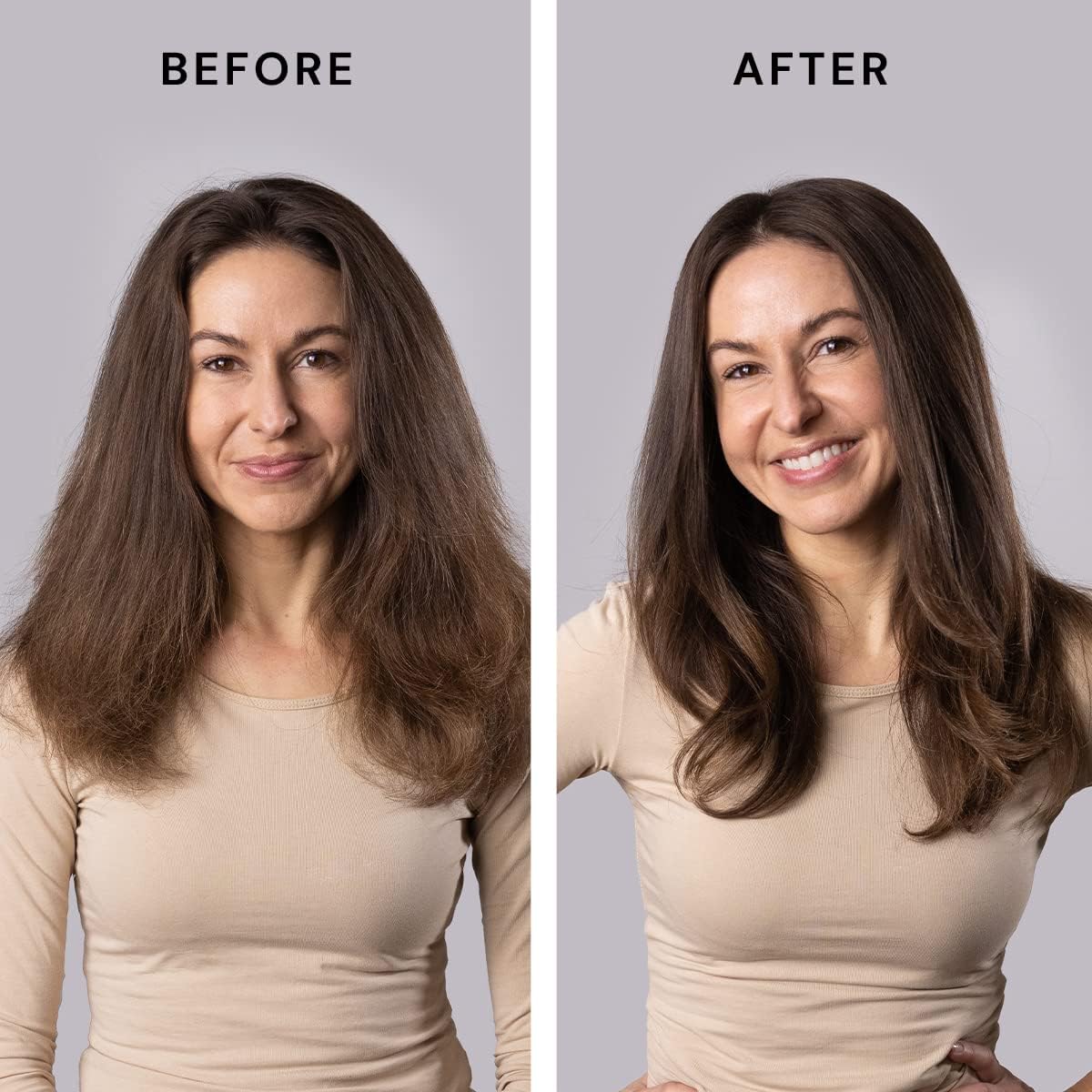 L'ANGE HAIR Le Volume 2-in-1 Titanium Blow Dryer Brush | Hot Air Brush for Hair Drying & Styling | Ionic Oval Barrel for Smooth, Frizz-Free Volume | (Blush – 75mm)