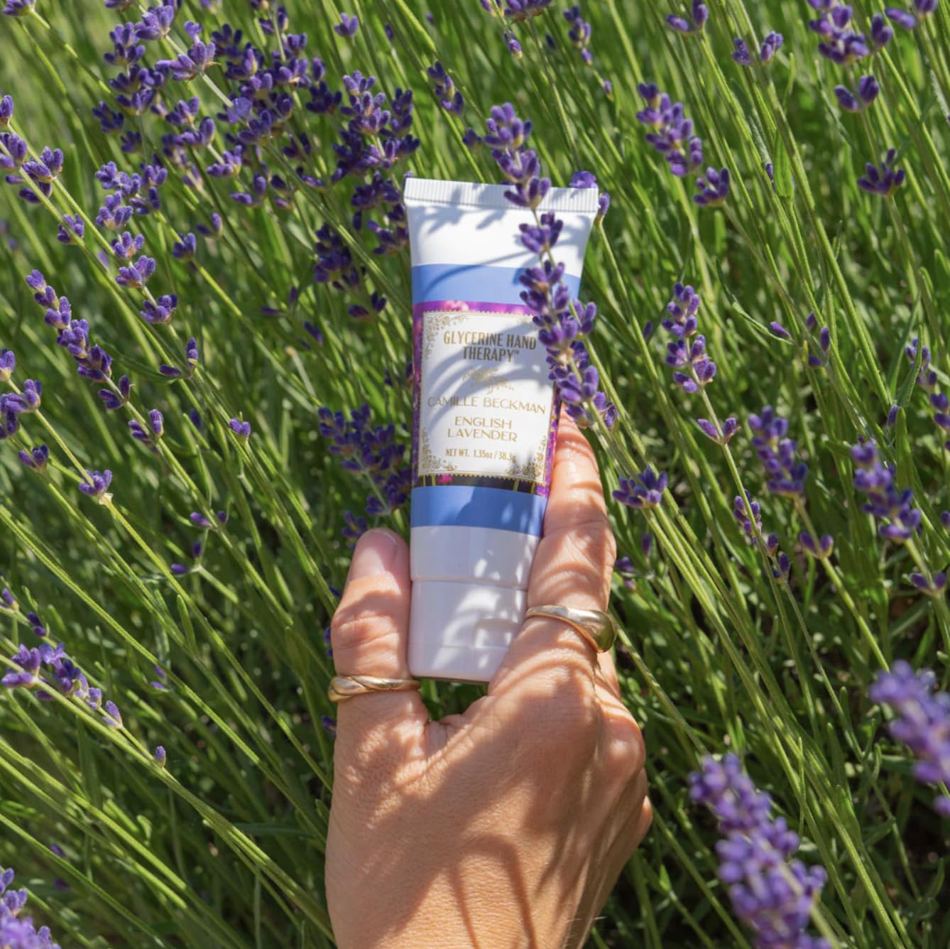 Camille Beckman Glycerine Hand Therapy Cream, English Lavender, 1.35 Ounce