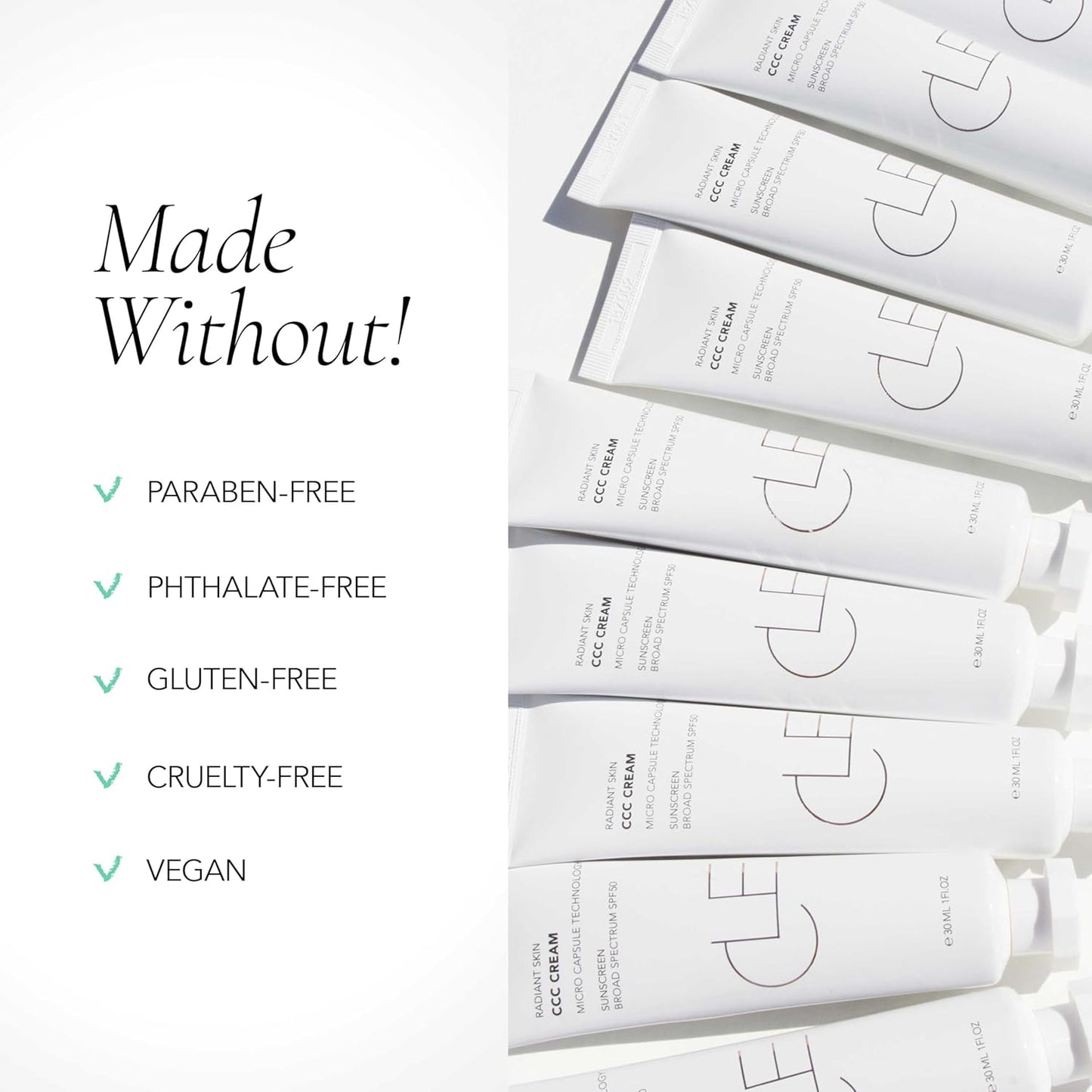 CLE Cosmetics CCC Cream (Cool Medium Deep 306 / SPF 50) - Color Correcting With Sunscreen - Lightweight, Hydrating Foundation - BB & CC Hybrid - Light to Medium Coverage - 1 fl oz