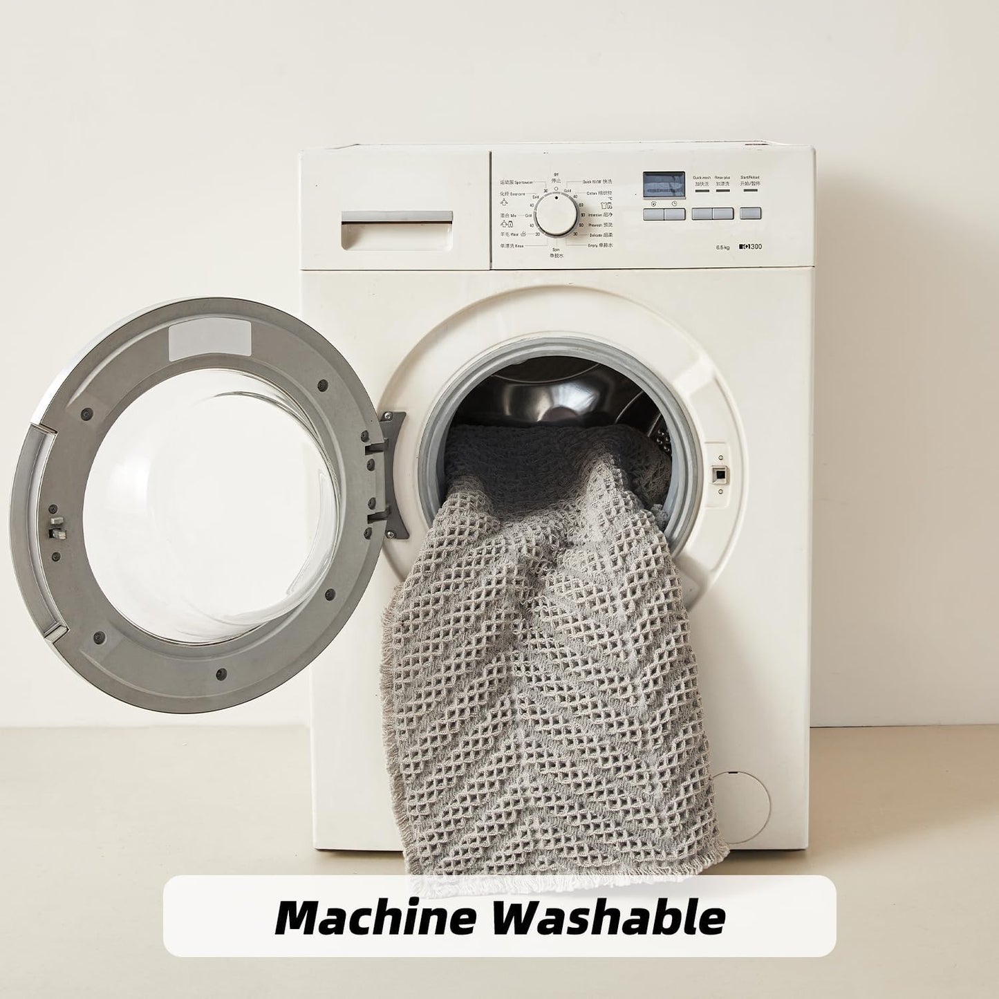 BohoBath Matts,Upgraded Waffle Super Absorbent Bath Mat,Bathroom Rugs Non Slip Washable, Quick Dry Shower Mats, Ultra Soft Bath Mats for Bathroom Floor,Gray,19"*48"