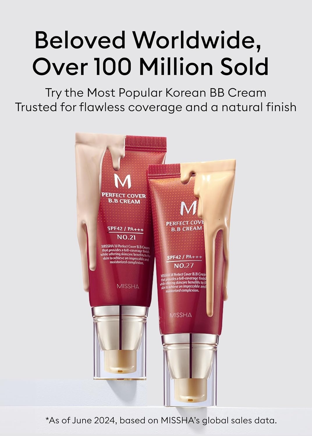 MISSHA M Perfect BB Cream No.25 Warm beige for light/medium with neutral skin tone SPF 42 PA +++ 1.69 Fl Oz - Tinted Moisturizer for face with SPF