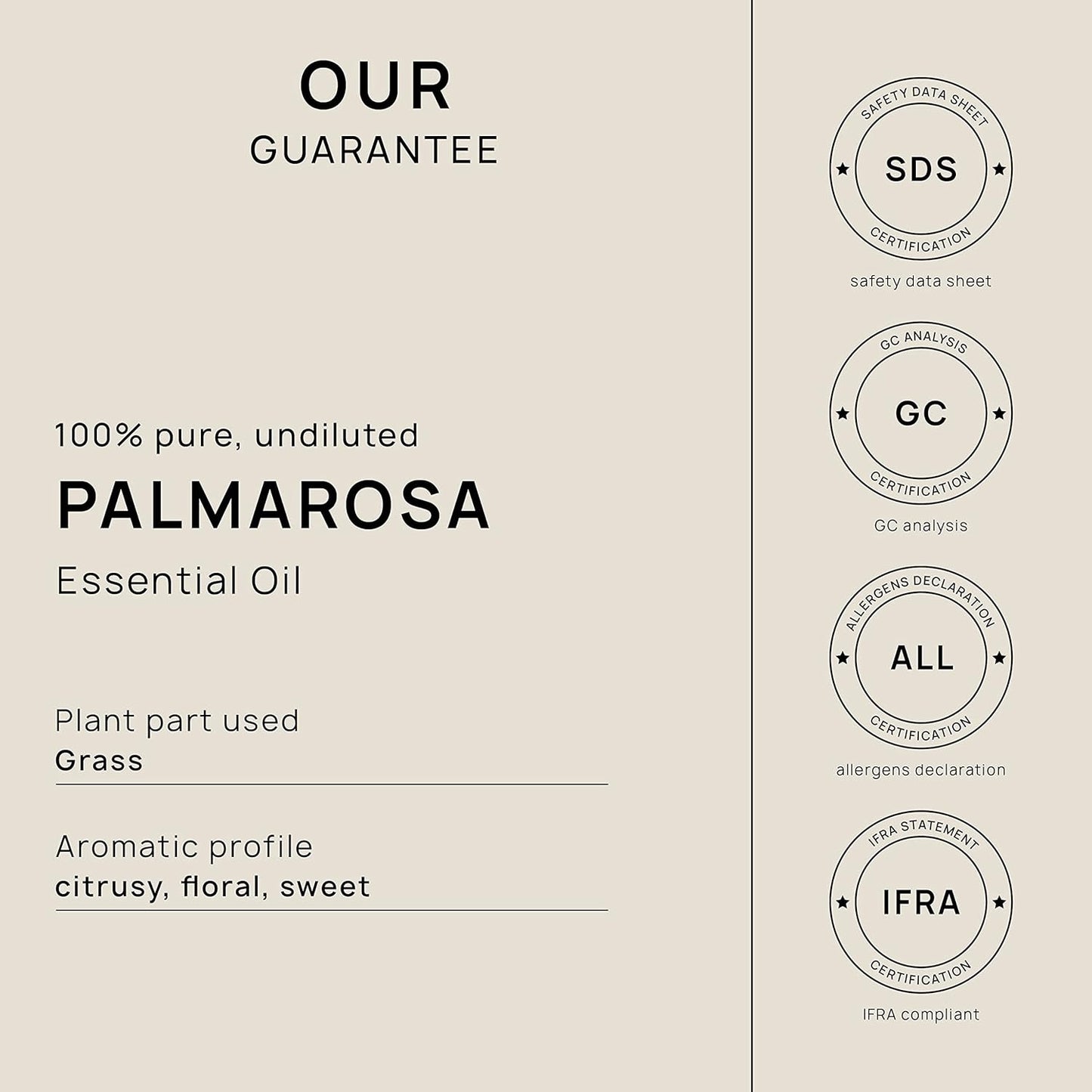 VINEVIDA Palmarosa Essential Oil 16 oz - Undiluted Palmarosa Oil 16 oz - Palmarosa Candle Oil Scent - DIY Candle Scents for Candlemaking - Bulk Essential Oil for Soap Making Safe for Skin