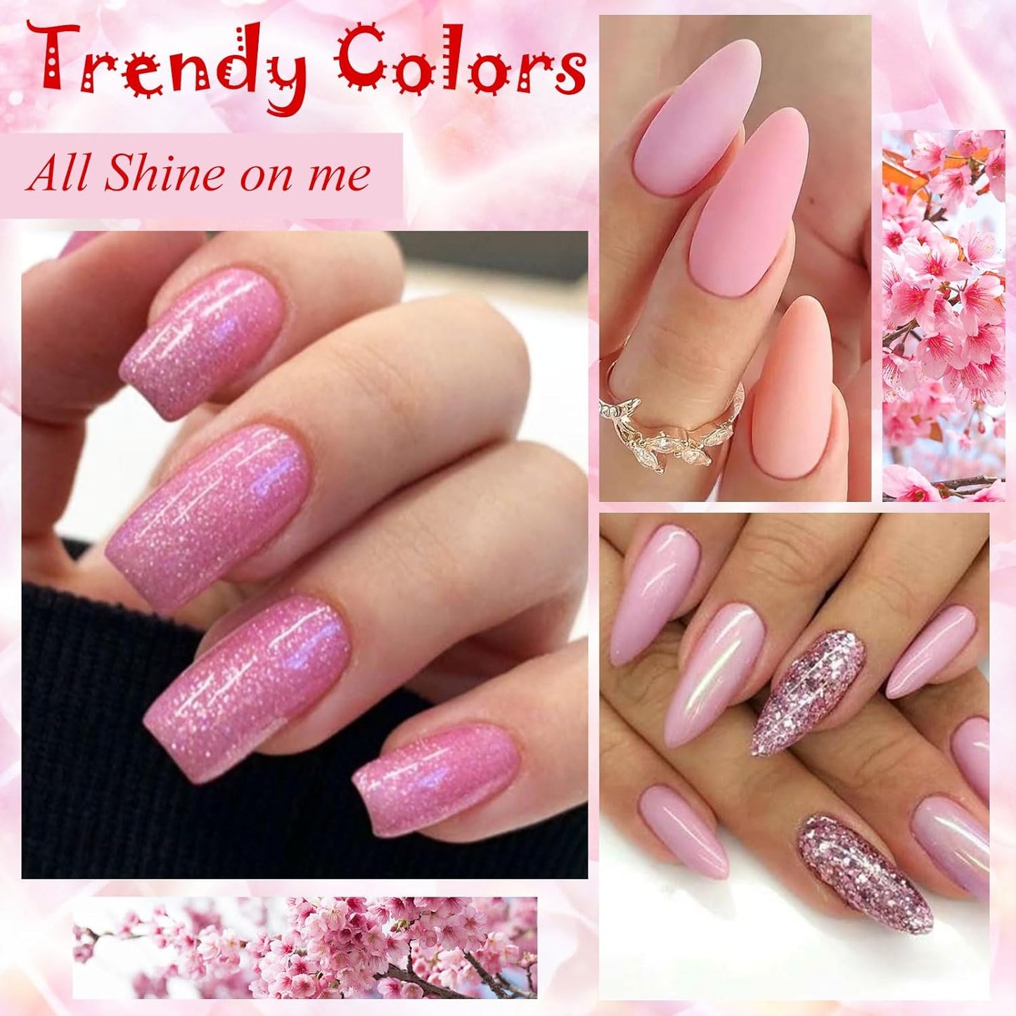 MEET ACROSS 9 Colors Gel Nail Polish + 3PCS Function Gel Nail Polish Kit,Fashion Nail Art Set Design Gifts for Women Manicure Salon (SET3, 12pcs)