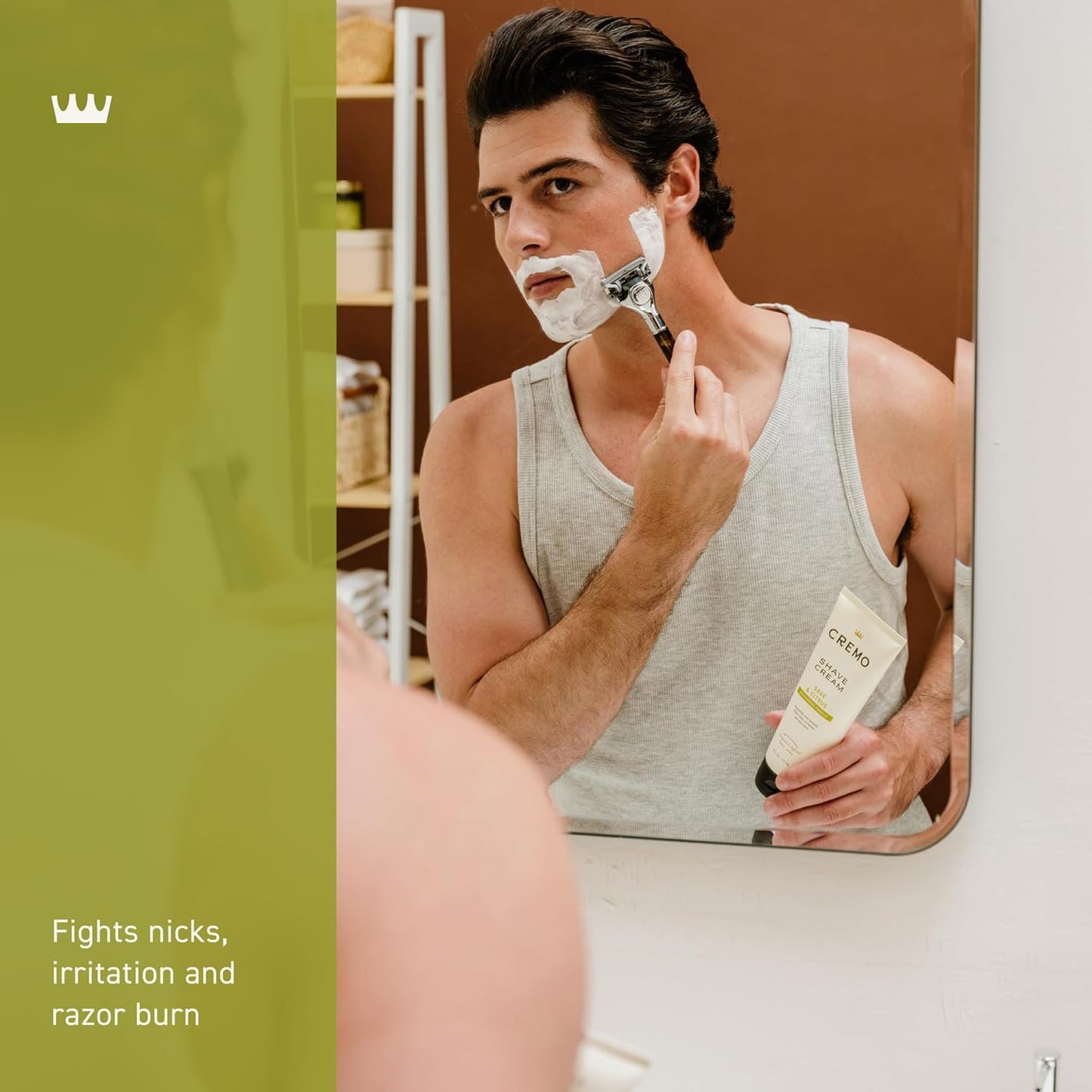 Cremo Sage & Citrus Shave Cream, Astonishingly Superior Ultra-Slick Shaving Cream for Men, Fights Nicks, Cuts and Razor Burn, 6 Fl Oz