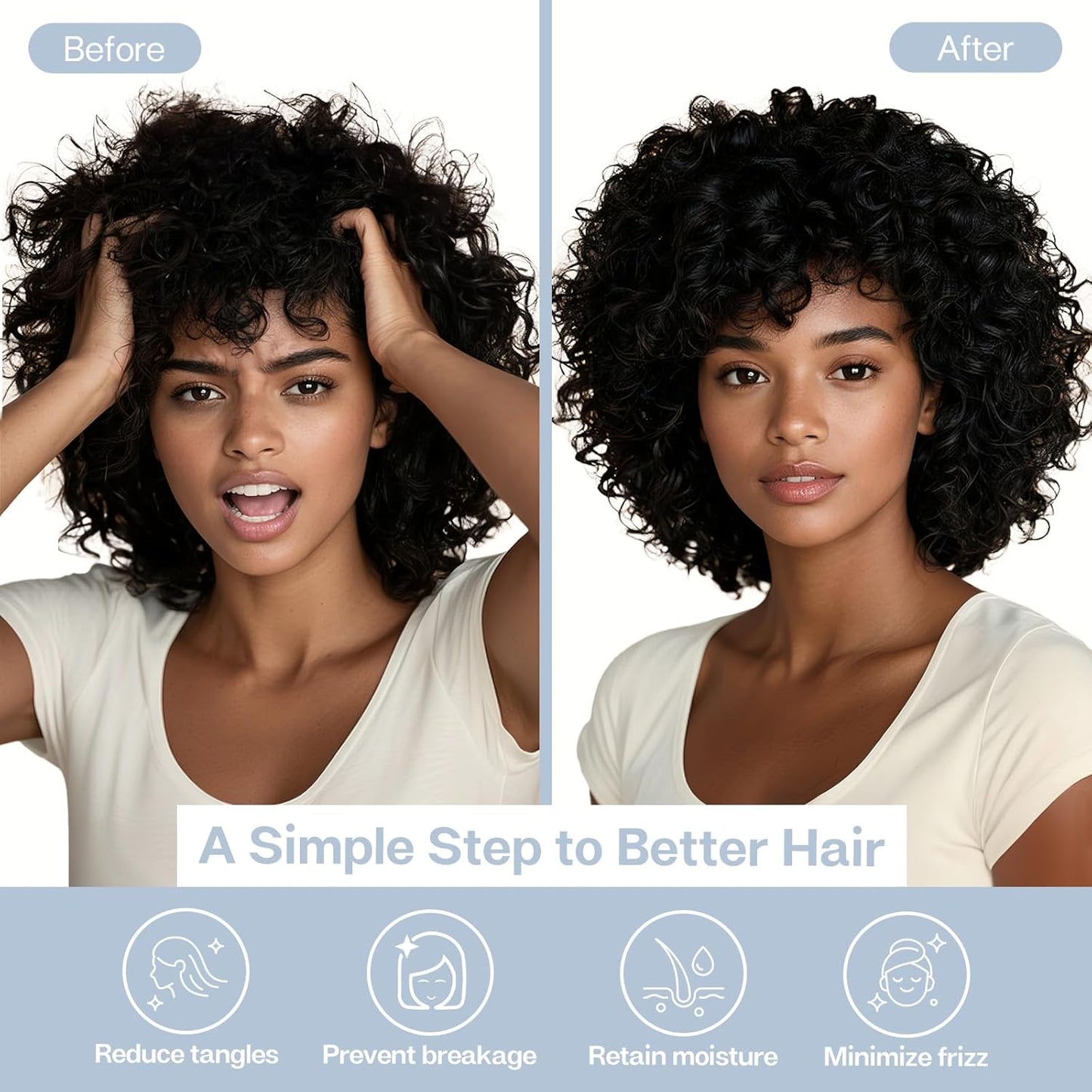 MR&HM Satin Body Pillow Cover, Soft and Breathable Body Pillow Case with Envelope Closure, Cooling and Silky Long Pillowcase for Hair and Skin,Grey (20x54, Light Blue)