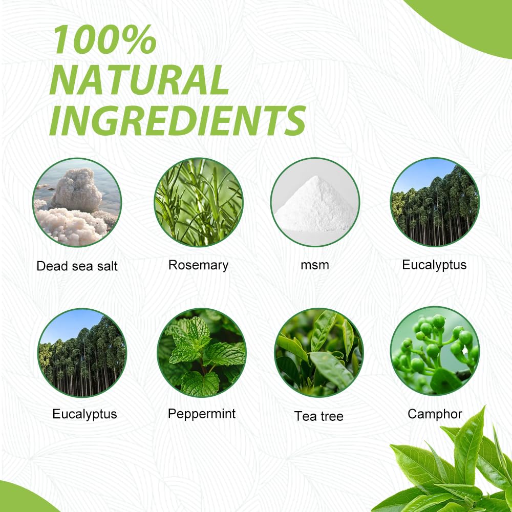 EXTRA STRENGTH Epsom Salt Tea Tree Oil Foot Soak - Foot Spa Pedicure Care for Toenail Athletes Foot, Soothes Sore, Stubborn Scent, Discolored and Ingrown Toenail - Birthday Gift for Mom Dad -16 oz