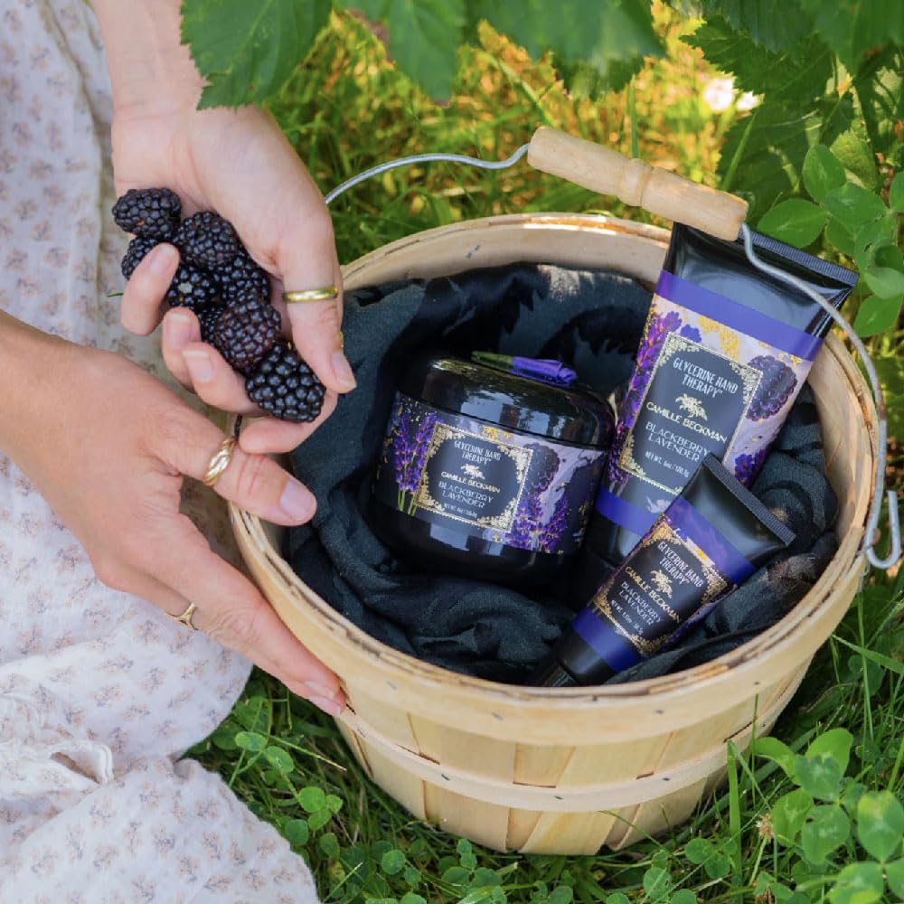 Camille Beckman Glycerine Hand Therapy Cream, Blackberry Lavender, 6 Ounce