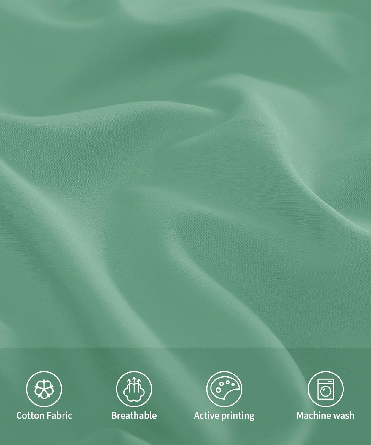 Warmstar Cotton Body Pillow Cover 1 Pack, 600 Thread Count, 20"x54", Long Body Pillow Case Cover, Soft, Breathable, Envelope Closure, Zephyr Green