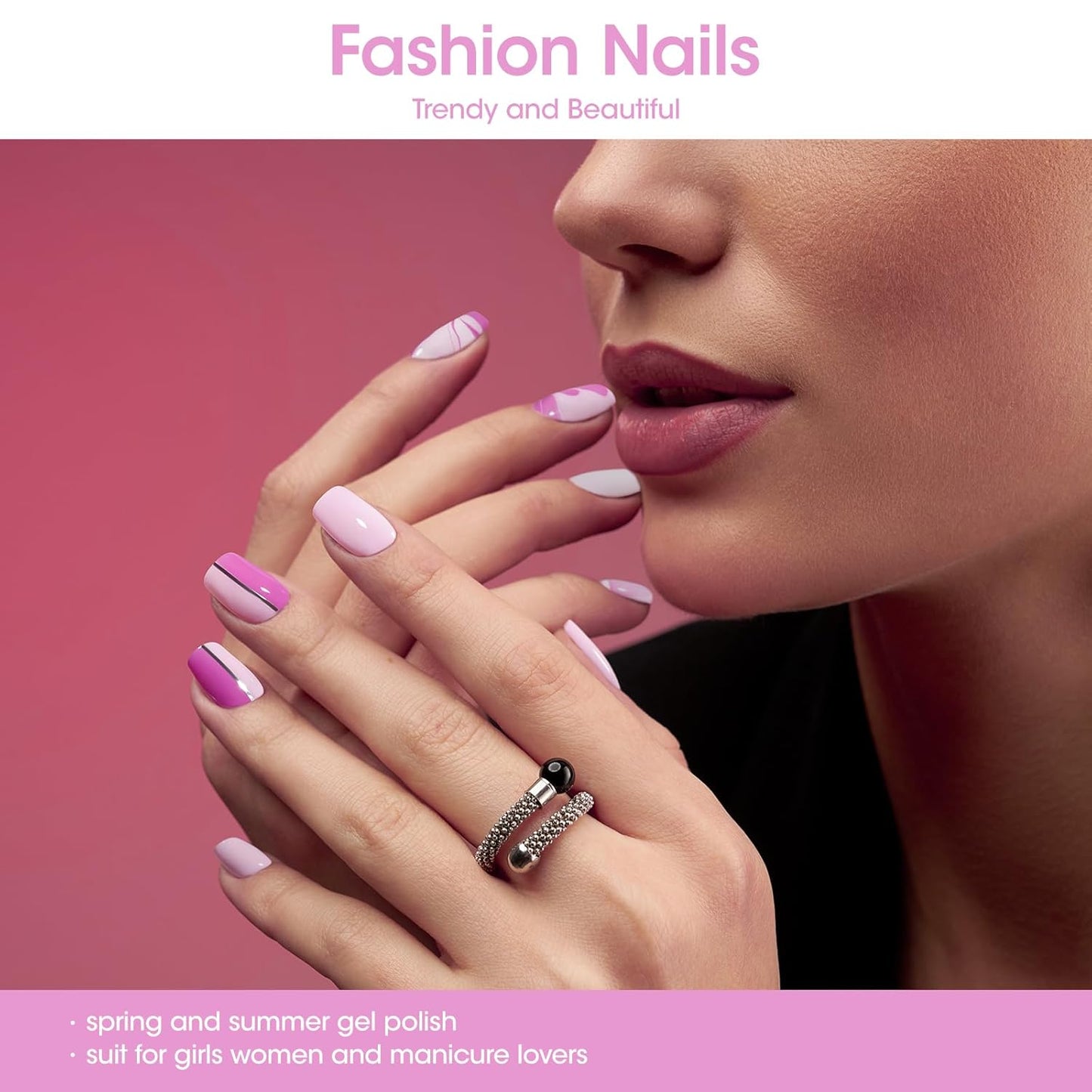 GELLEN Mauve Purple Gel Nail Polish, Spring Summer Light Purple Gel Polish Pastel 6 Colors Set, No Wipe Soak Off Glossy UV Light Gel for Natural Acrylic Nails Salon Home, Chip Resistant, Non-toxic