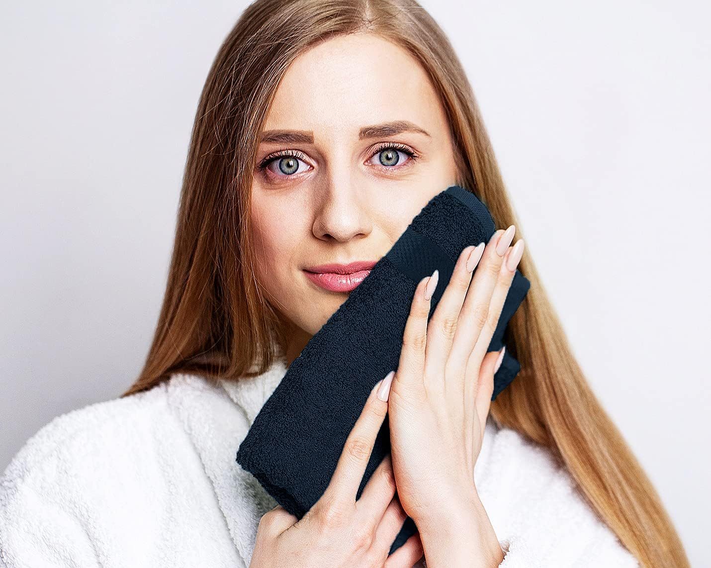 8 Piece Towel Set – 100% Cotton, Luxury & Soft Bath Towels, Highly Absorbent, Quick Dry, Plush & Fluffy, Hotel Quality, Large & Durable (2 Large Towels, 2 Hand Towels, 4 Washcloth)