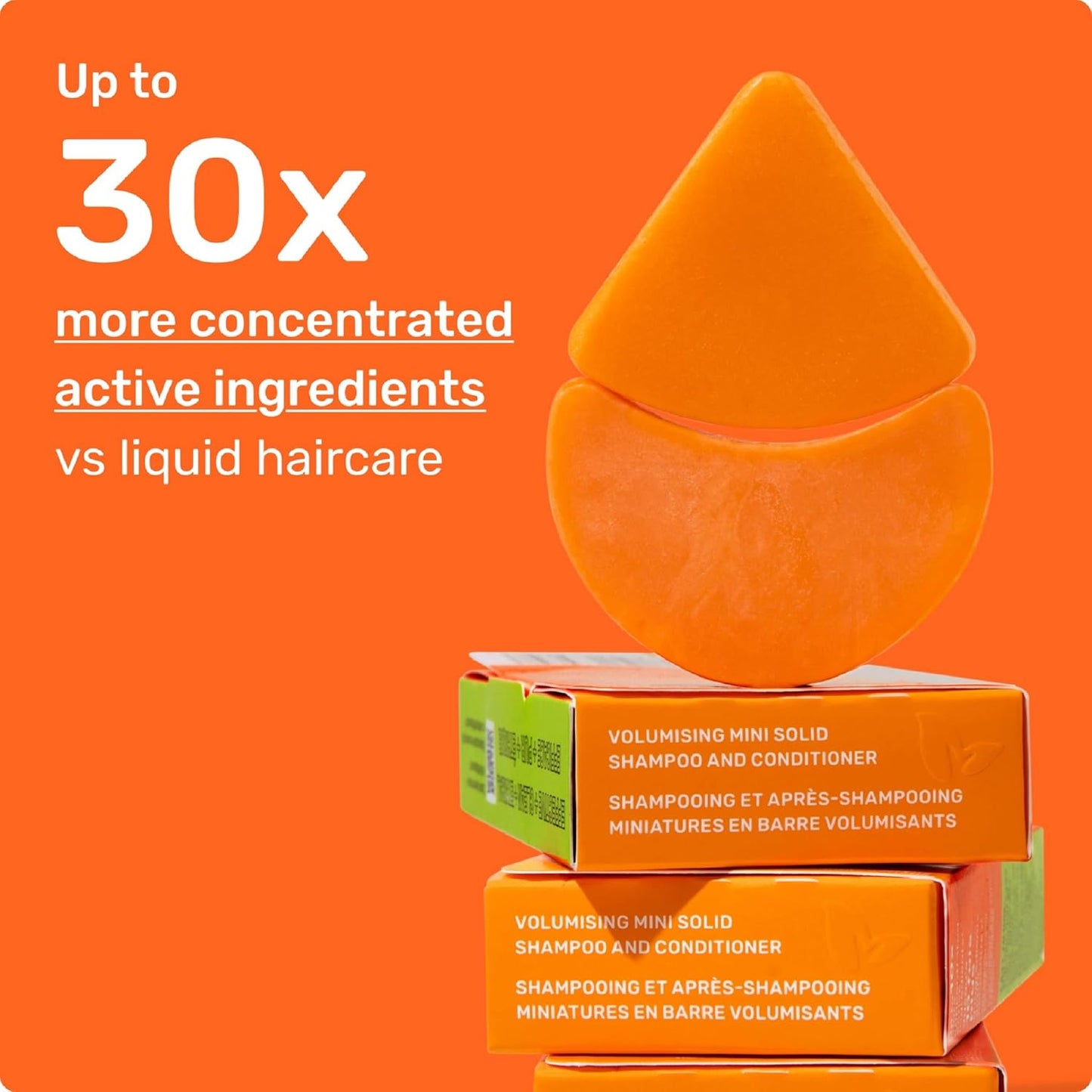 Ethique Beauty Mini Sampler Solid Shampoo & Conditioner Bar Set - Volumizing Shampoo & Conditioner with Biotin & Caffeine