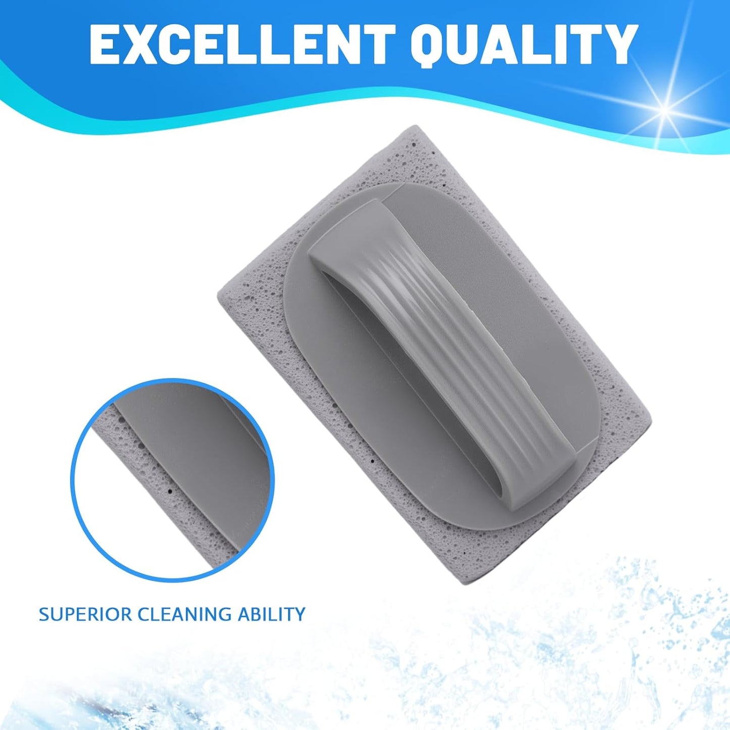 8Pcs Pumice Stone for Cleaning, Pumice Stone for Pool Tile Cleaning Pumice Stone Cleaner Brush with Handle, Pumice Cleaning Stones Scouring Stick Hard Water for Bathtubs Grills Swimming Pools