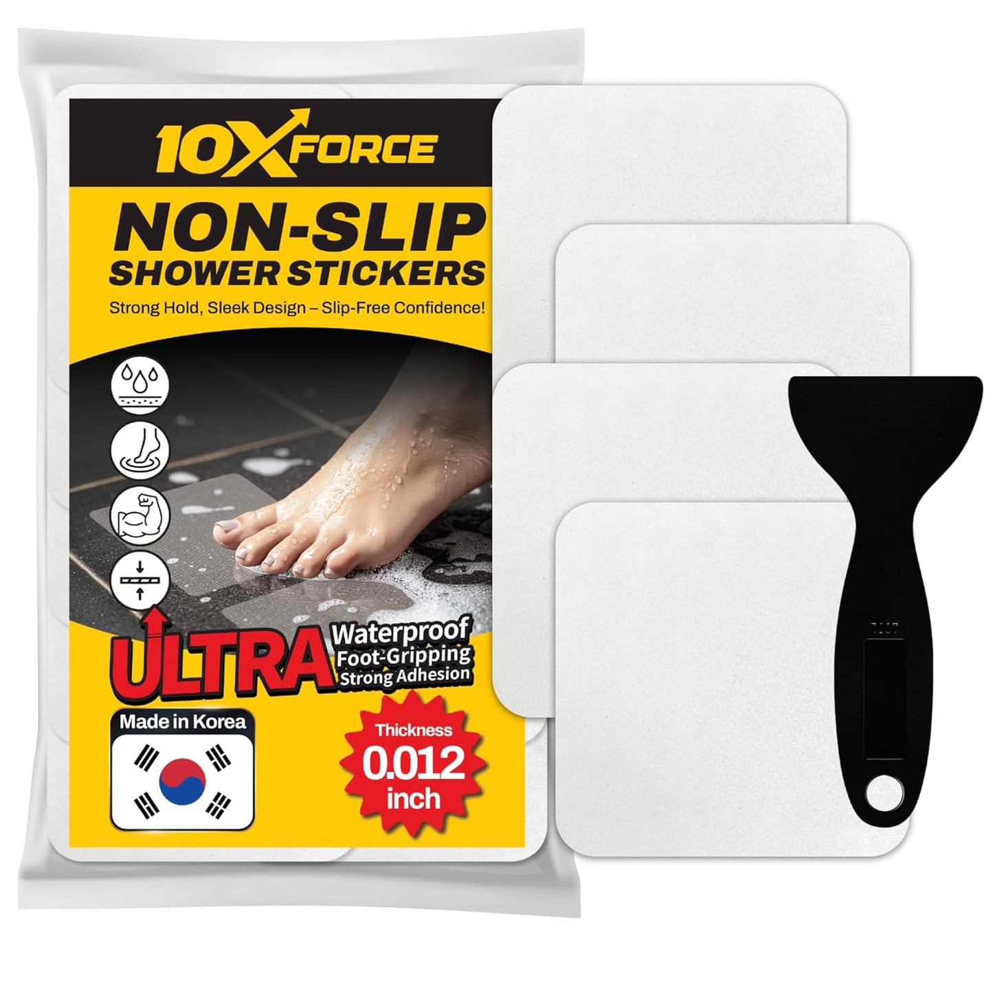 [Made in Korea] Ultra-Thin Bathtub Non Slip Stickers - Diamond Grip Non Slip Bathtub Stickers with Strong Adhesive for Elderly and Safety Use (20)