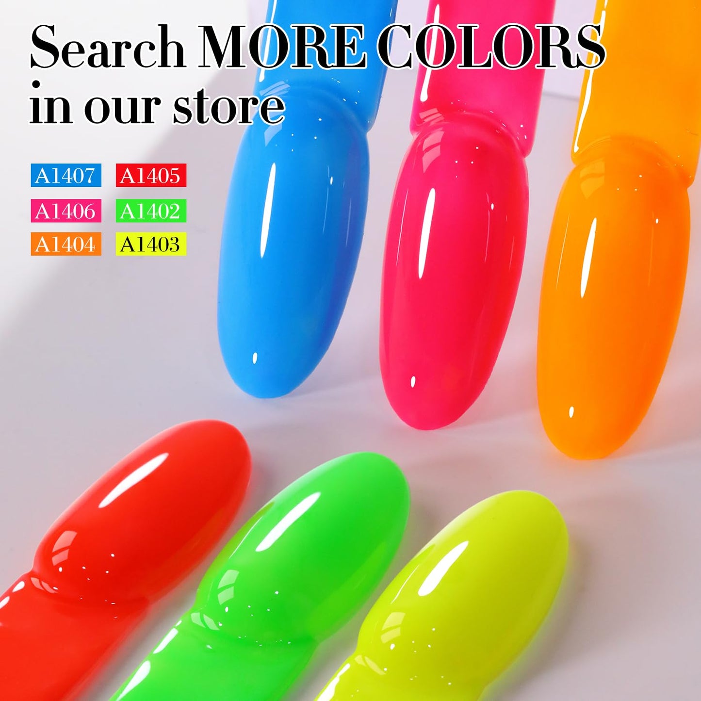 Double Rhythm Gel Nail Polish Set of 6 Colors Baby Light Pastel Milky Nail Polish Starter Kit Art DIY Salon Home (Neon Yellow Green Orange Blue Purple Pink,Kit 34)