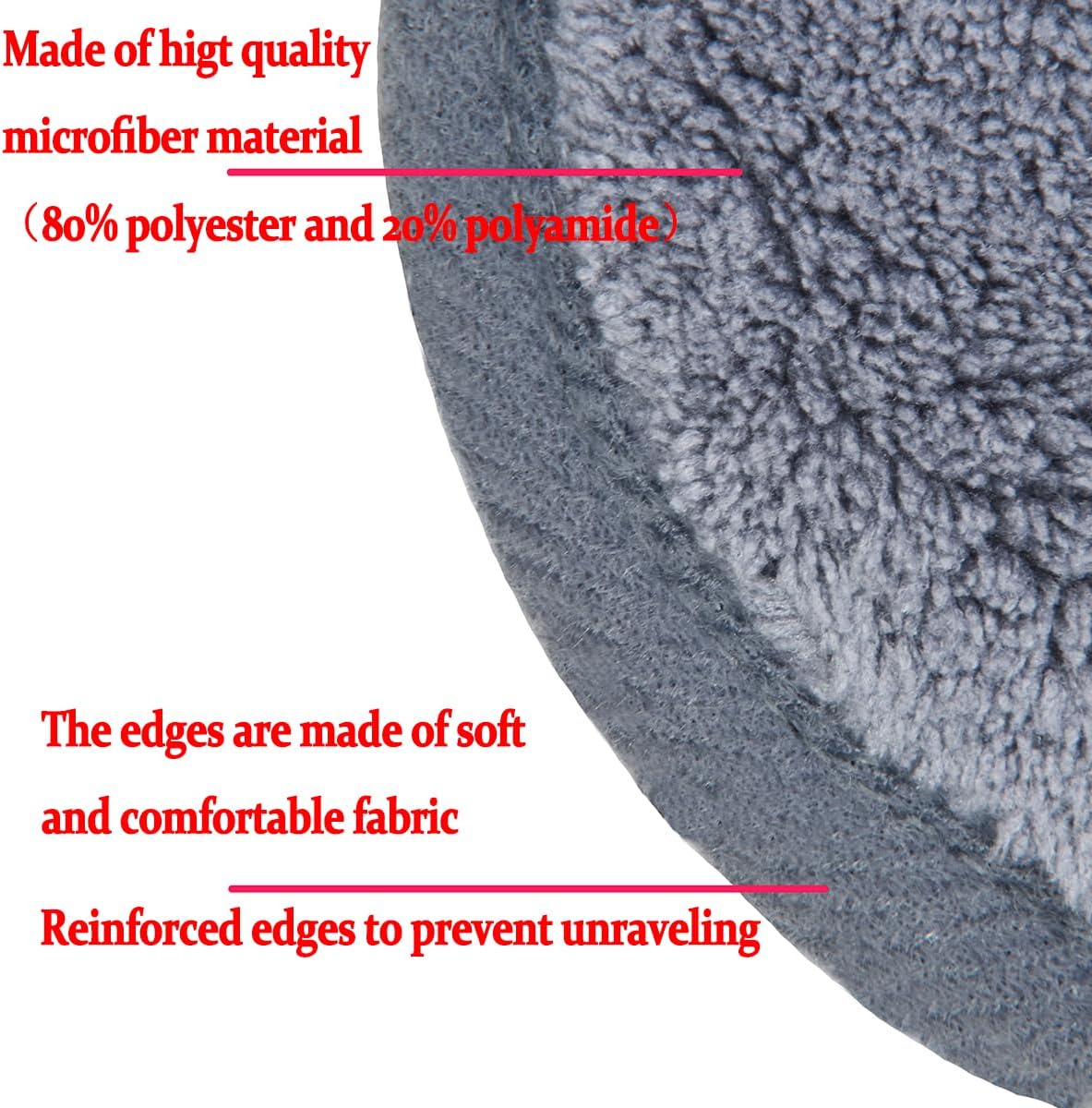 Reusable Makeup Remover Pads 16 Pack Microfiber Cleansing Facial Rounds Wipes Face, Eyes, Lips（3.5inch, grey）