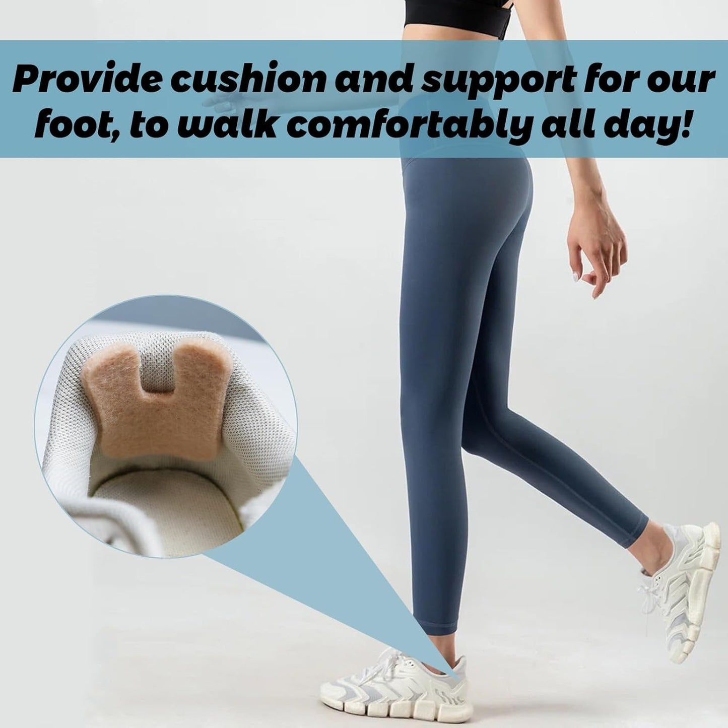 36 Pieces U Shaped Felt Pads Horseshoe Metatarsal Pads Callus Forefoot Foot Pads Pain Relief Foot Cushion Protect Calluses from Rubbing on Shoes Reduce Foot and Heel Pain(Beige)