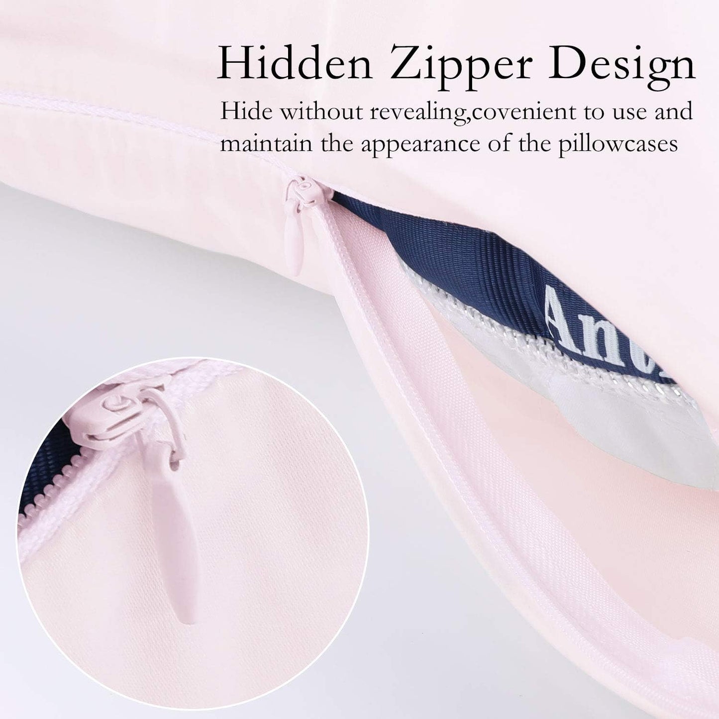 Silk Pillowcase Set - 2 Pack, 100% Mulberry Silk, Hypoallergenic, Soft, Breathable, Reduces Wrinkles, Light Pink