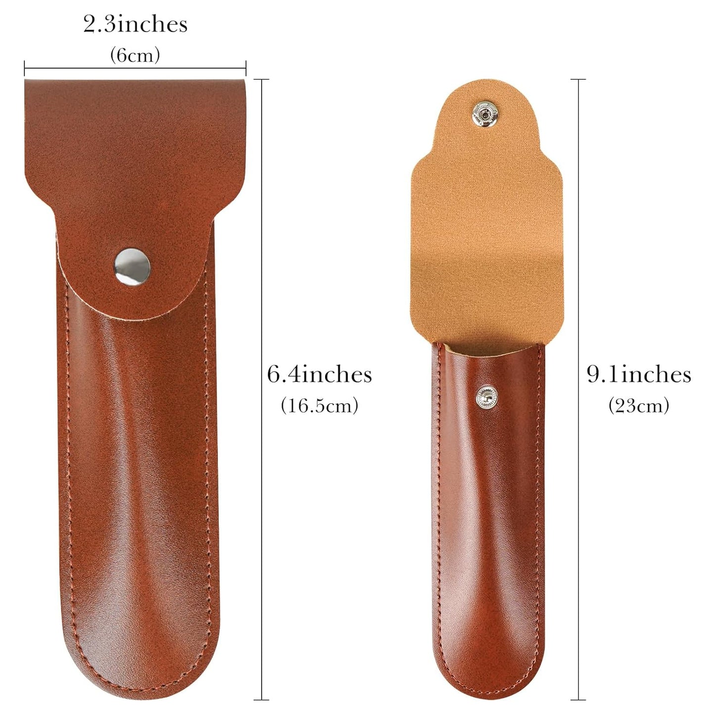 Linkidea Razor Case for Travel, Shaver Carrying Pouch for Men, Compatible with Gillette Mach 3, Sensor 3, MK-23C, Portable Storage Organizer (Brown)