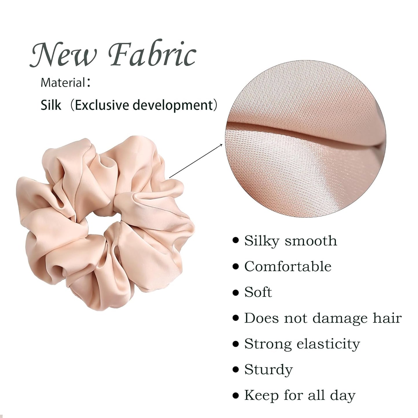 Big Silk Scrunchies for Women,Better than Satin,Silky Soft Scrunchie for Bun Luxurious Ponytail Holders Elastic Hair Ties No Damage (Green Blue Rose-Red Champagne Menthol-Blue)