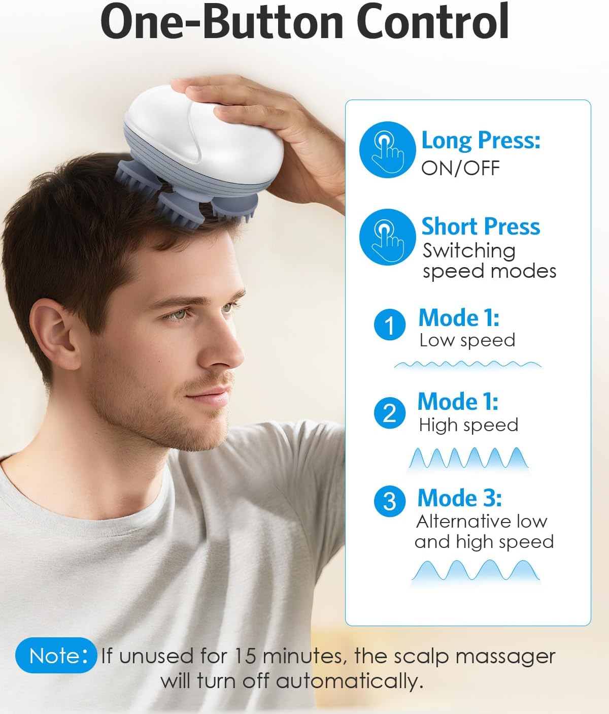 AMIR Upgraded Electric Scalp Massager, Portable Head Massager with Kneading 96 Massage Nodes, Handheld Head Scratcher Massager for Stress Relax and Pain Relief, Ideal Gifts for Women, Men