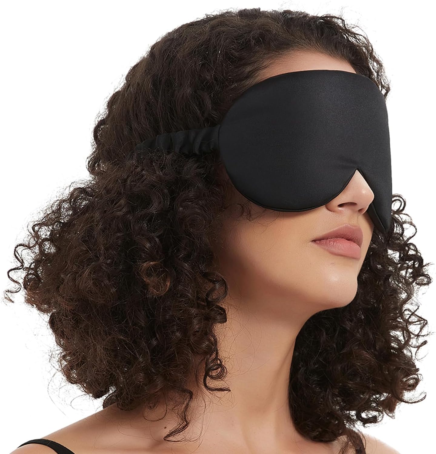 ALASKA BEAR Sleep Mask with Silk-Covered Headband for Hair Care, Silk Eye Mask Comfortable Scrunchy Band Over Ears (Built-in Contour Insert, Luxury 22 Momme)