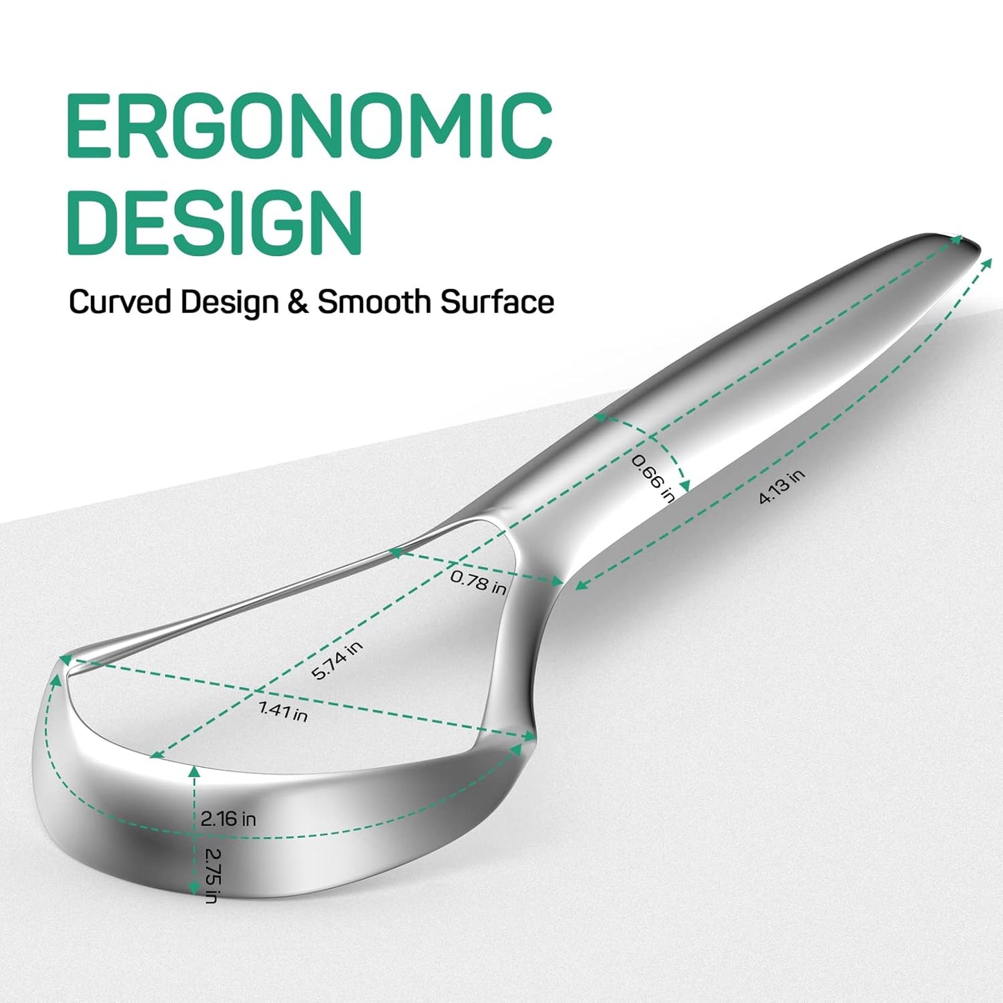 RONAVO Tongue Scraper (2 Pack), Cure Bad Breath, Stainless Steel Tongue Cleaners, Metal Tongue Scrapers Fresher Breath in Seconds